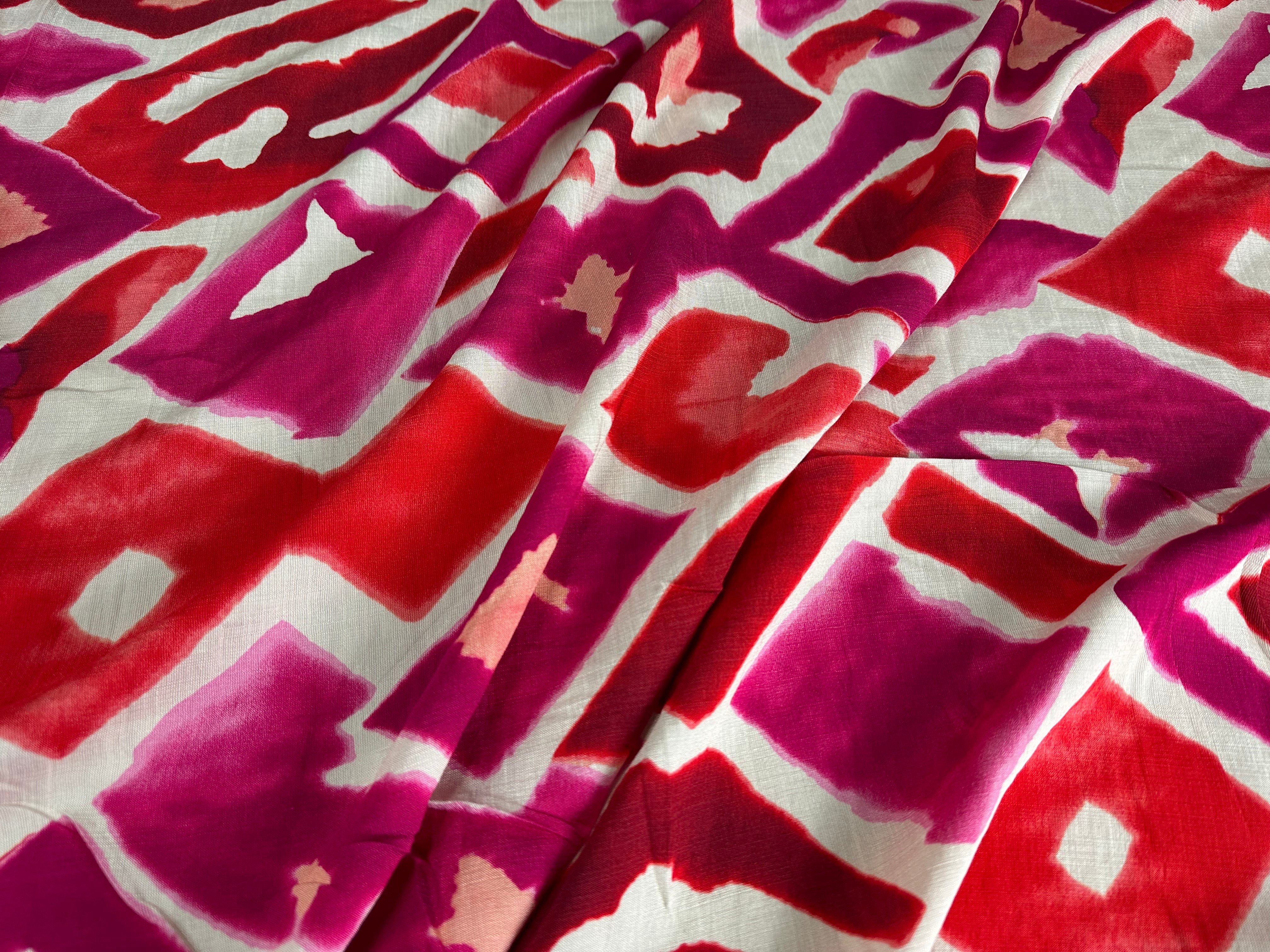 CRÊPE MAROCAIN VISCOSE GÉOMÉTRIE LOVE - My Little Coupon
