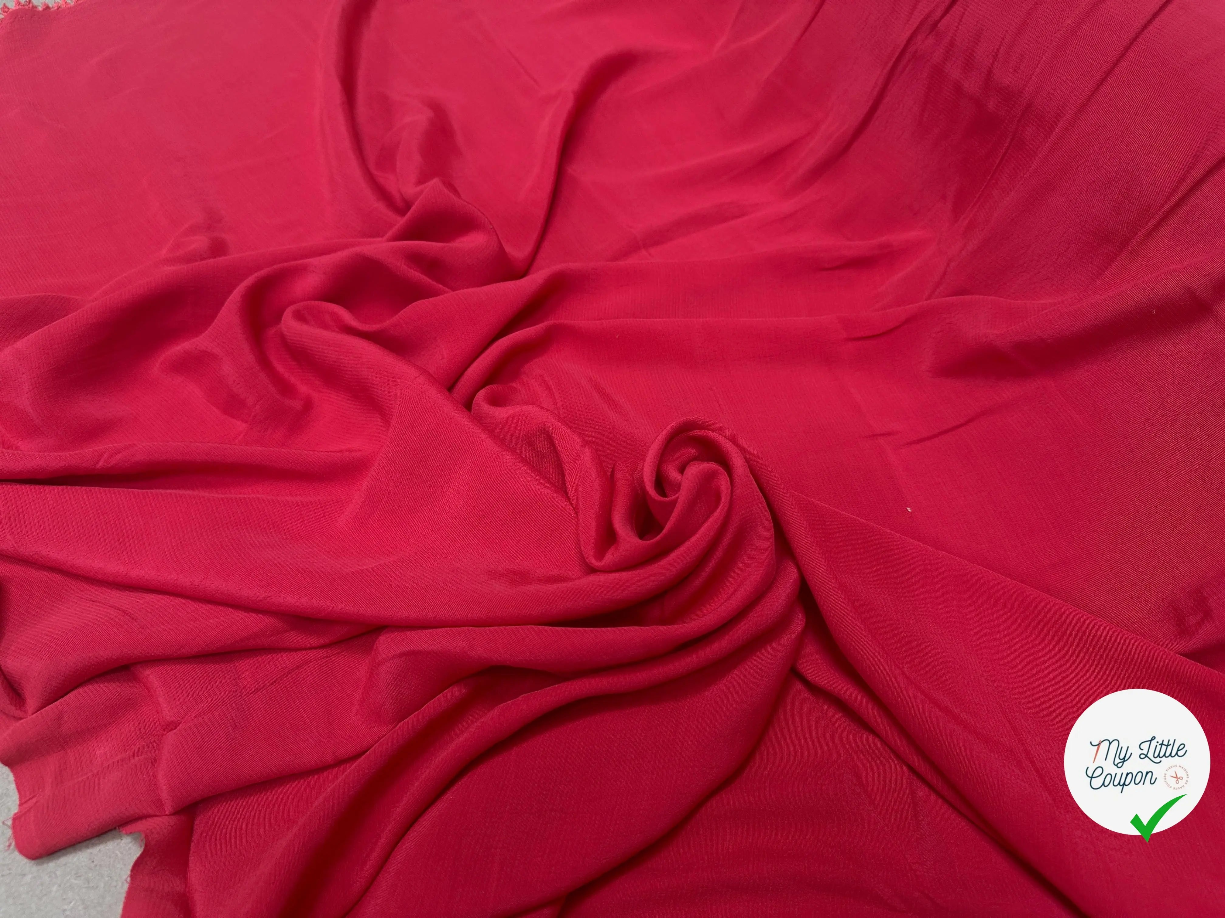 CREPE MAROCAIN VISCOSE JTM BB LOVE ROUGE - My Little Coupon