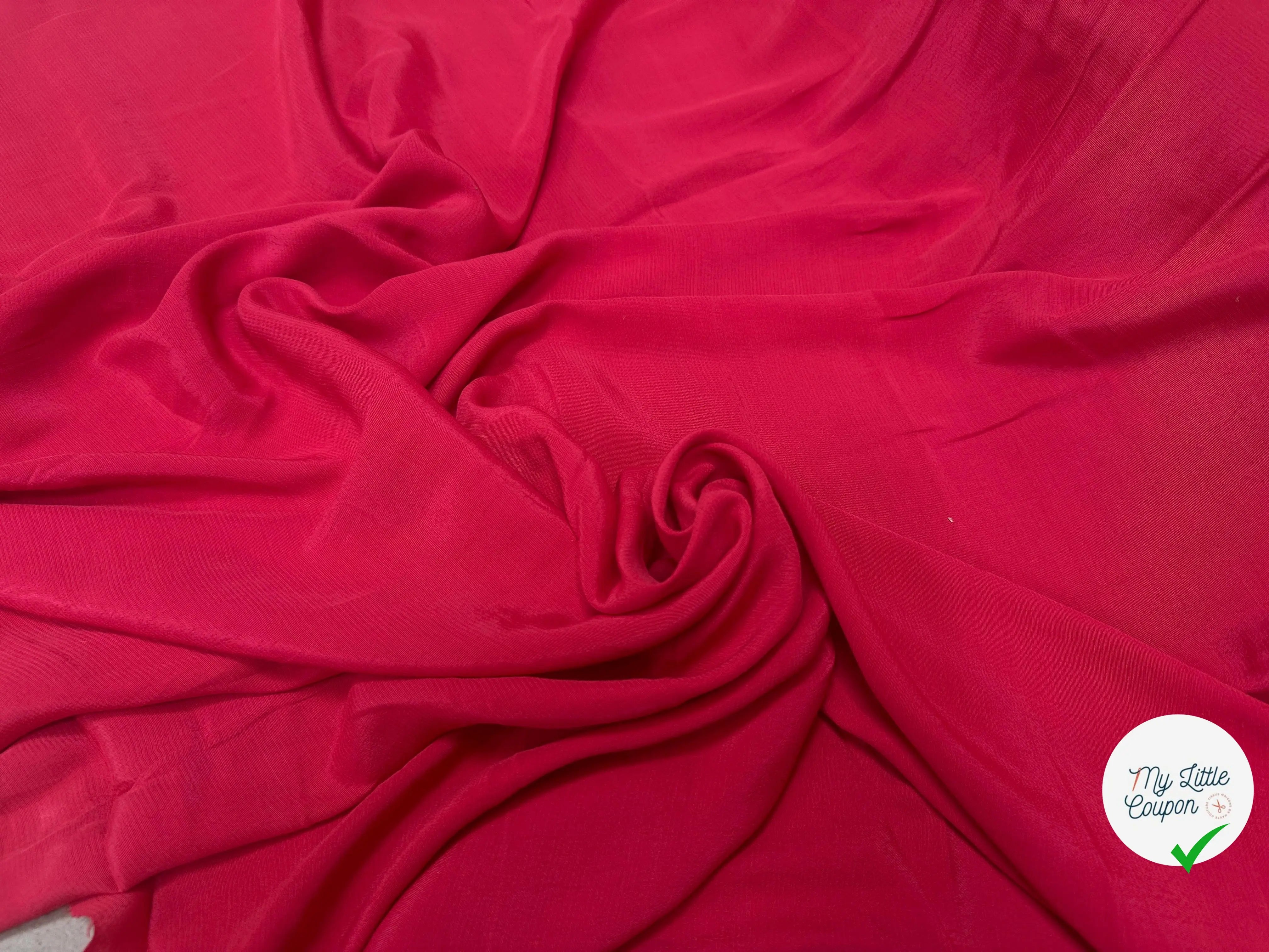 CREPE MAROCAIN VISCOSE JTM BB LOVE ROUGE - My Little Coupon