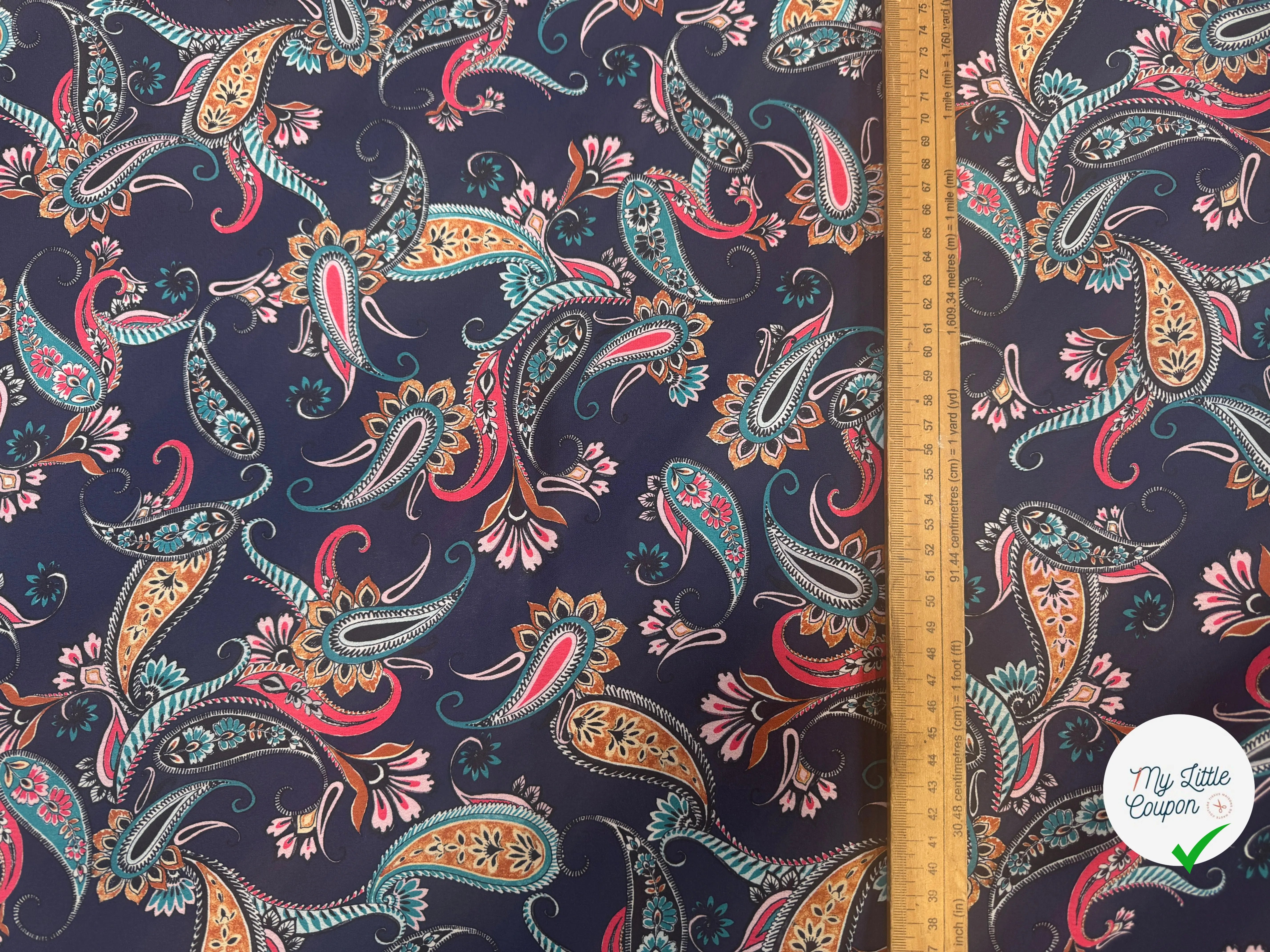 CREPE PAISLEY IMPRIMÉ EFFET LISSE - My Little Coupon