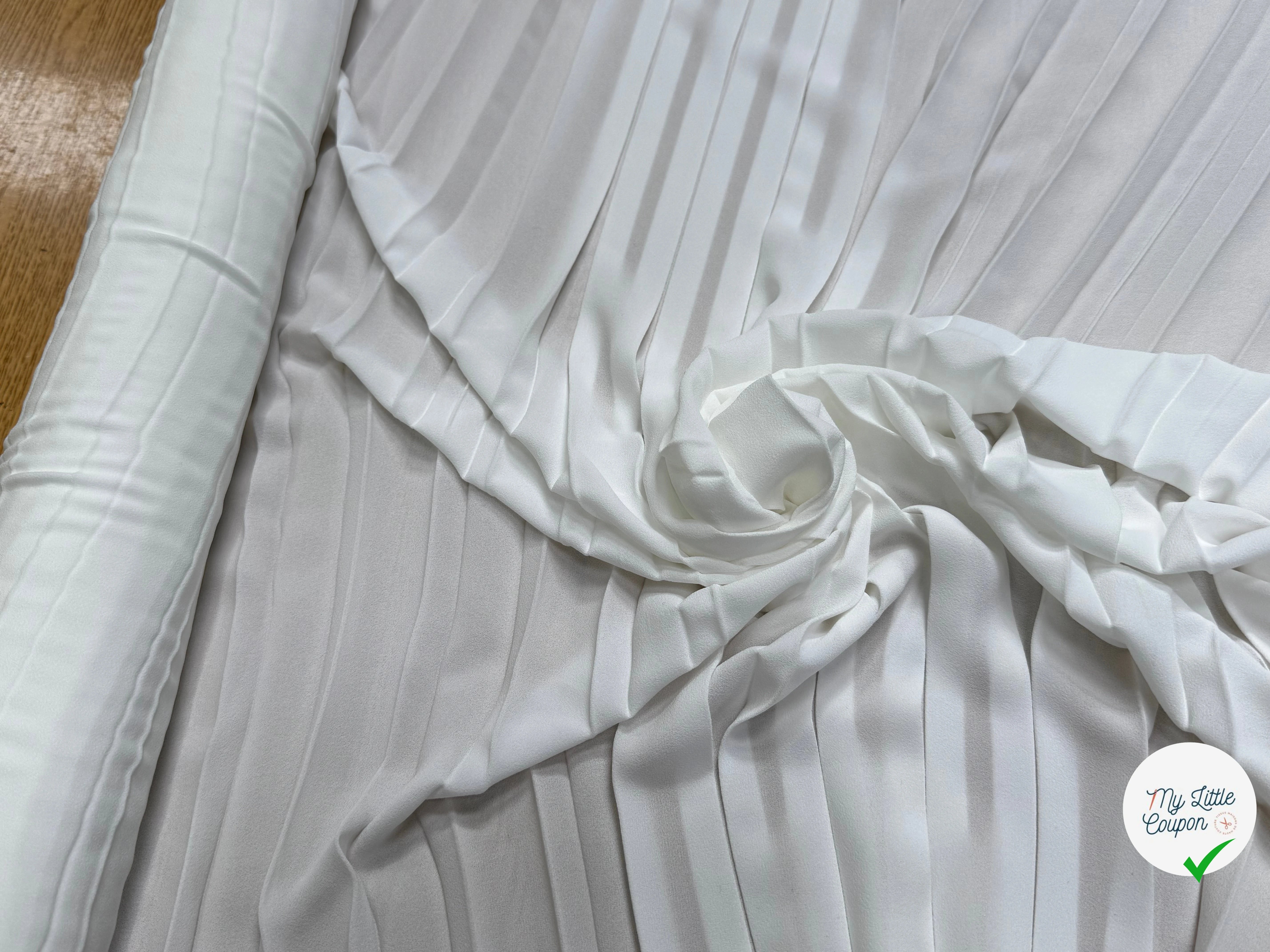 CREPE PLISSÉ FLUIDE BLANC - My Little Coupon
