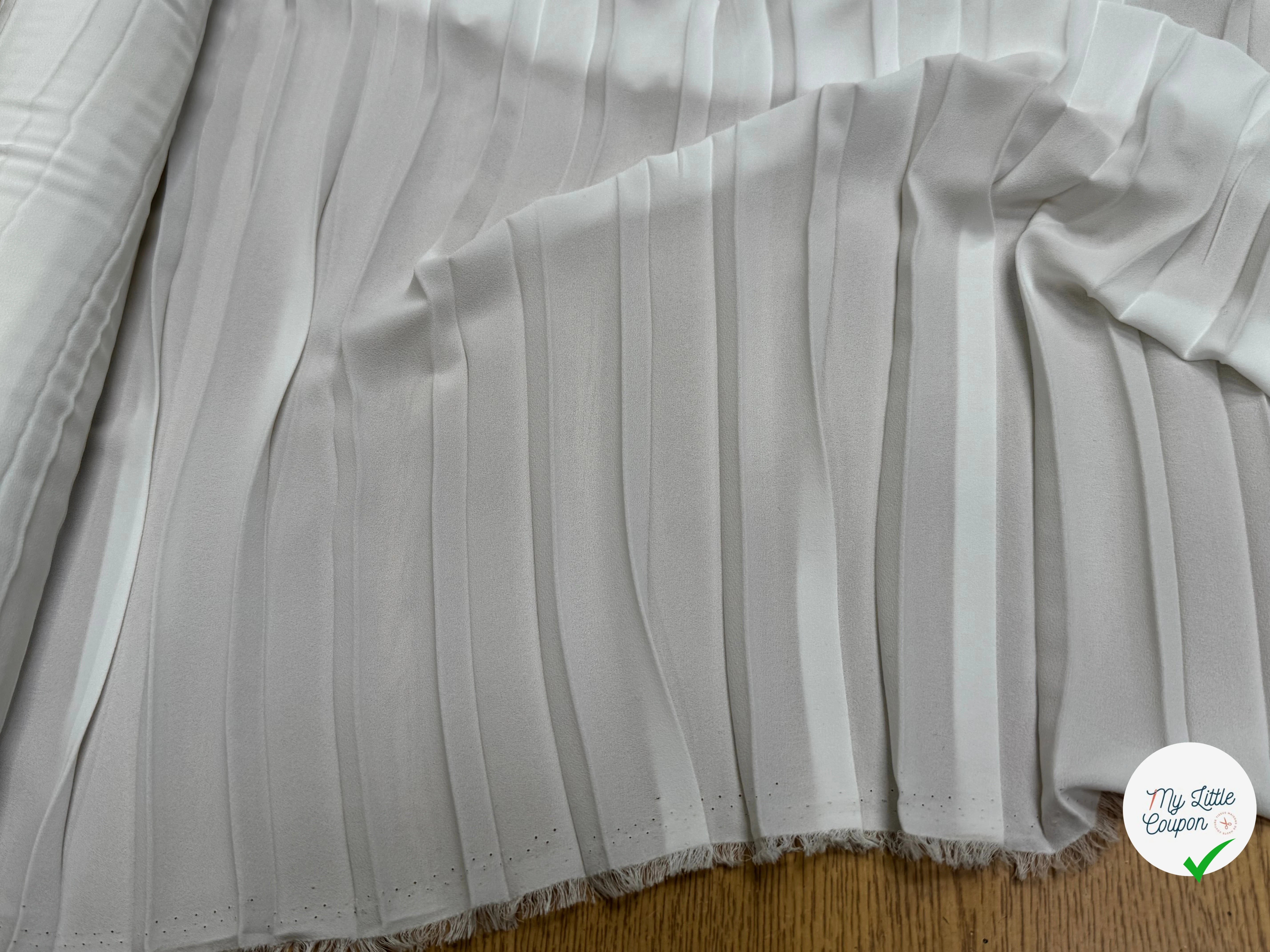 CREPE PLISSÉ FLUIDE BLANC - My Little Coupon