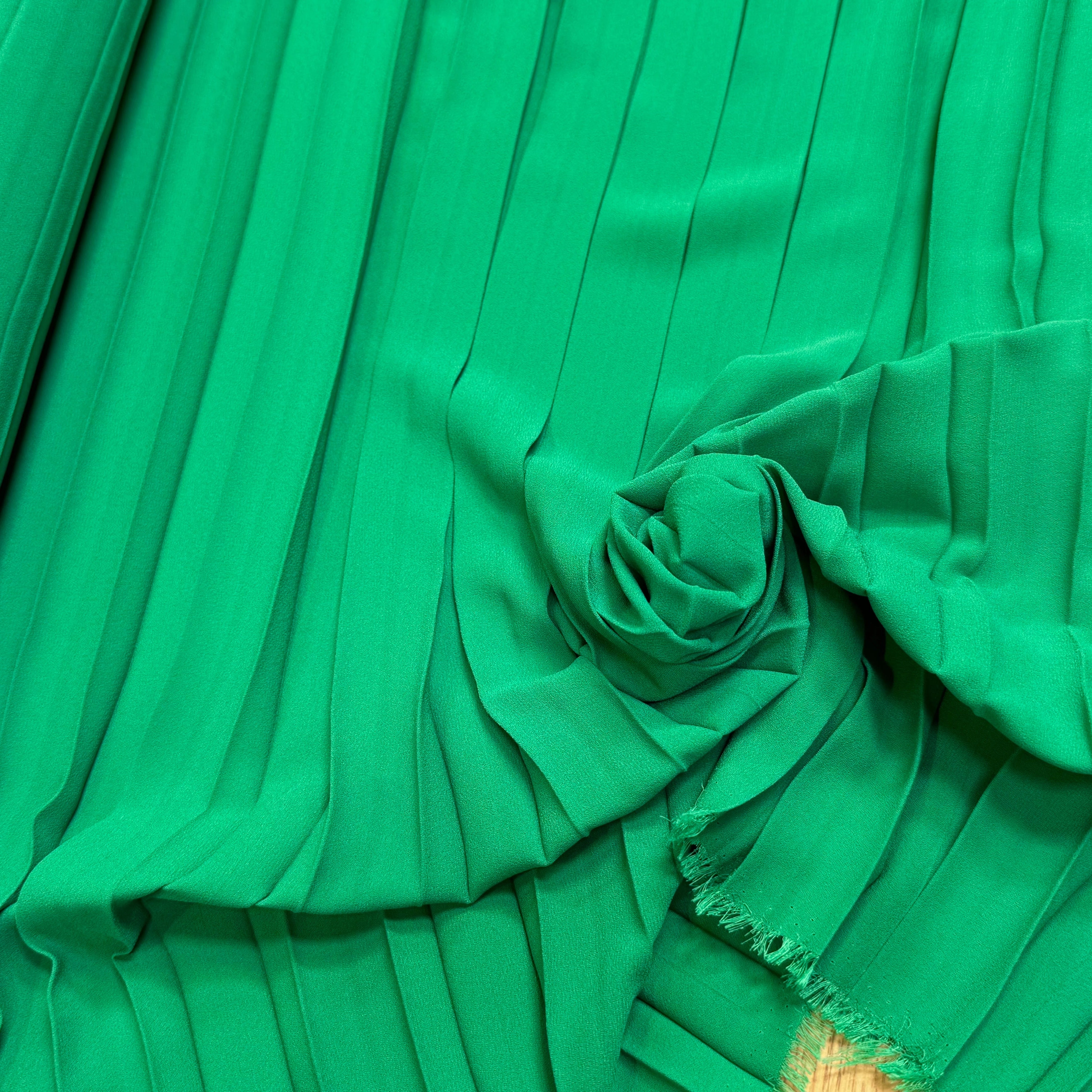 CREPE PLISSÉ FLUIDE GREEN - My Little Coupon