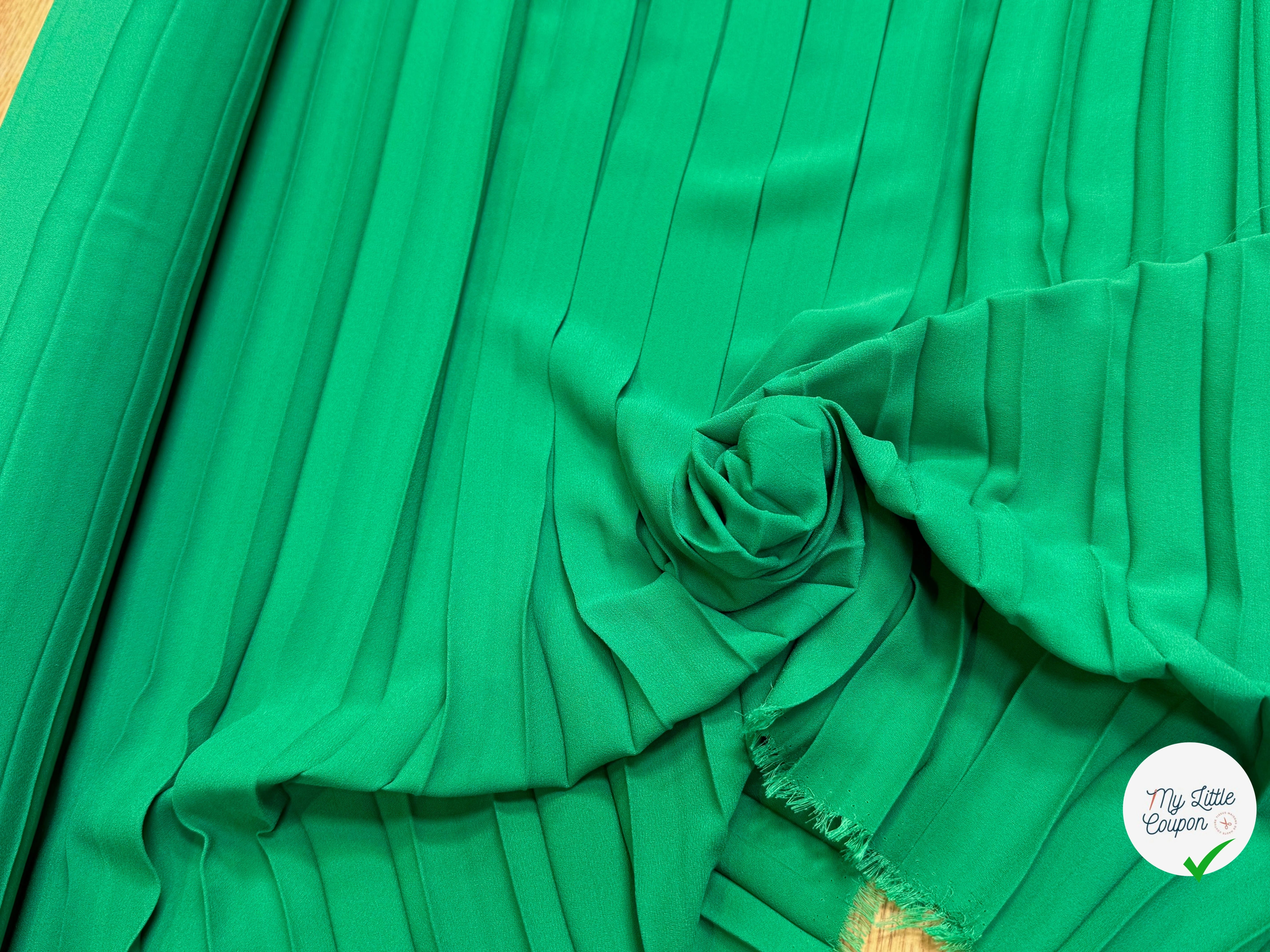 CREPE PLISSÉ FLUIDE GREEN - My Little Coupon