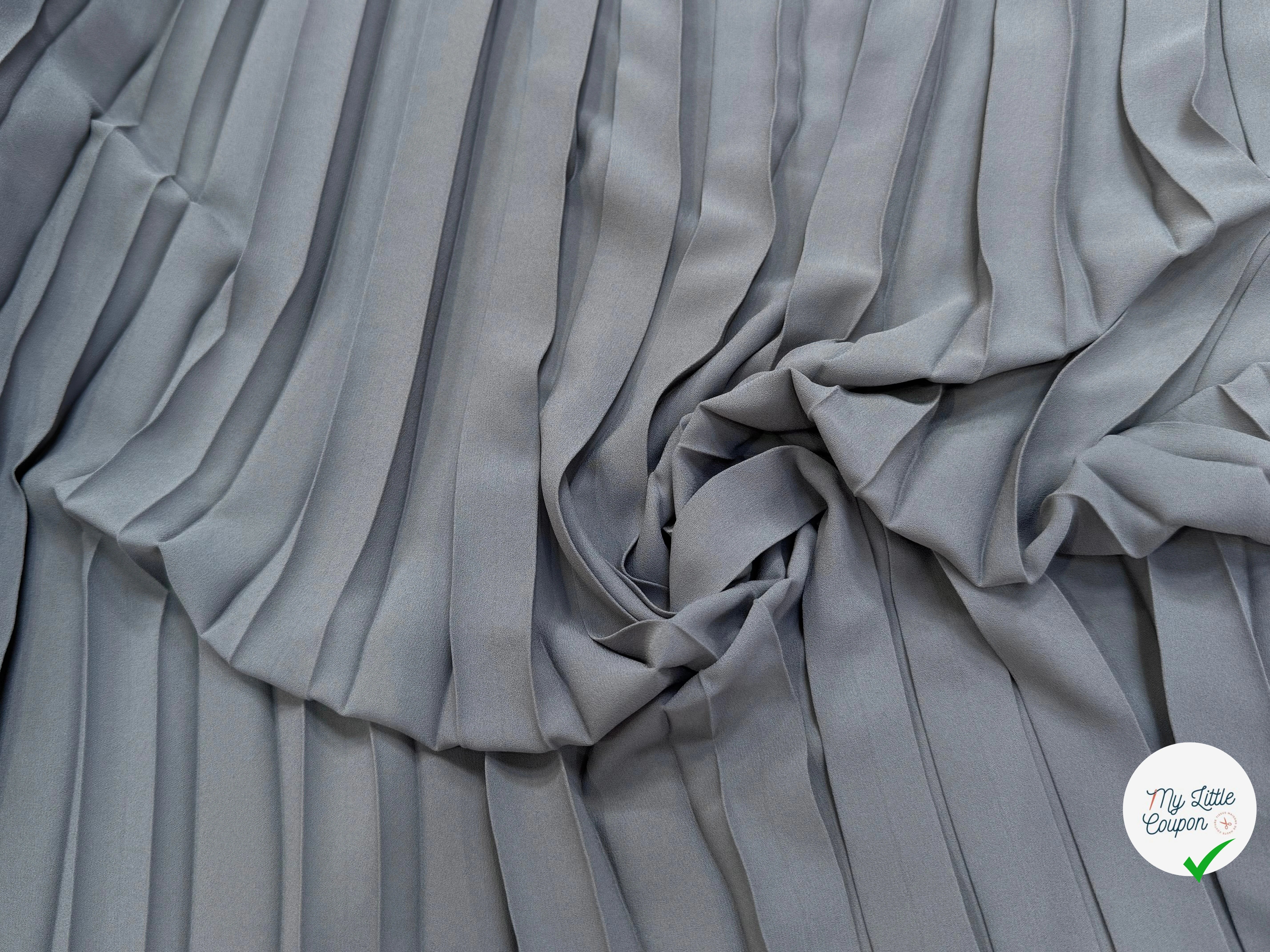 CREPE PLISSÉ FLUIDE GRIS - My Little Coupon