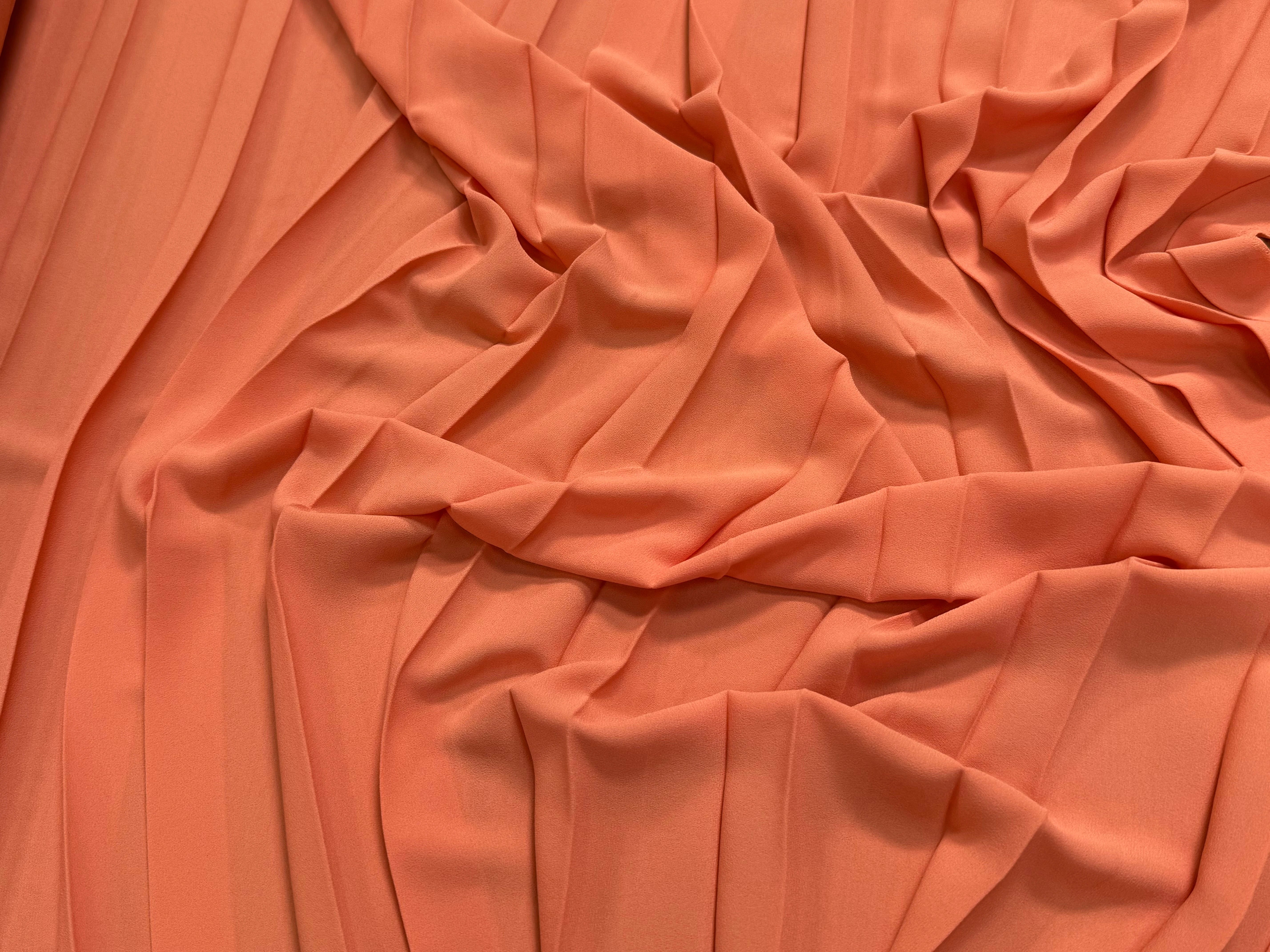 CREPE PLISSÉ FLUIDE ORANGE - My Little Coupon