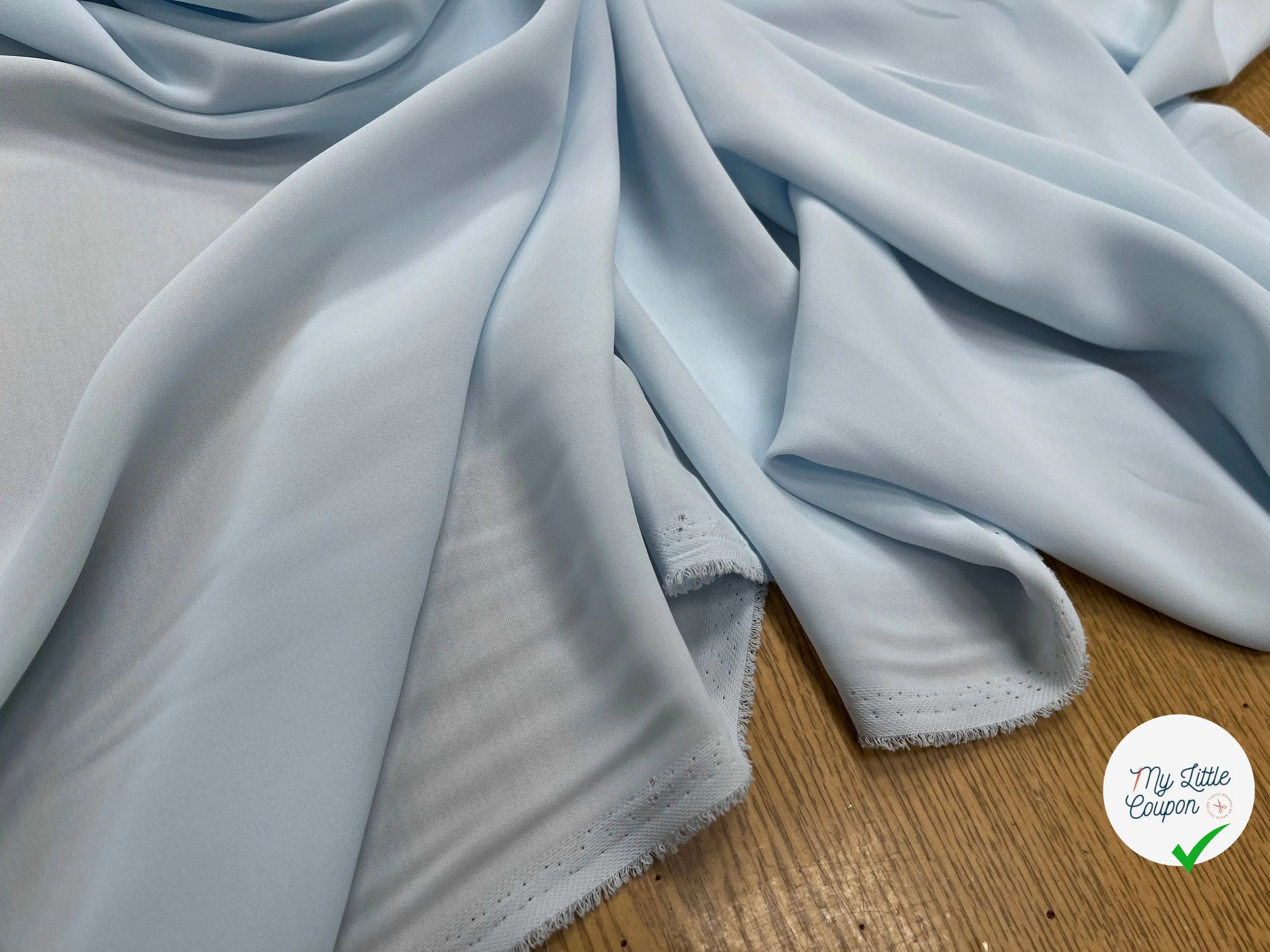 CREPE POLYESTER JAPON ULTRA DOUX ICEBERG - My Little Coupon