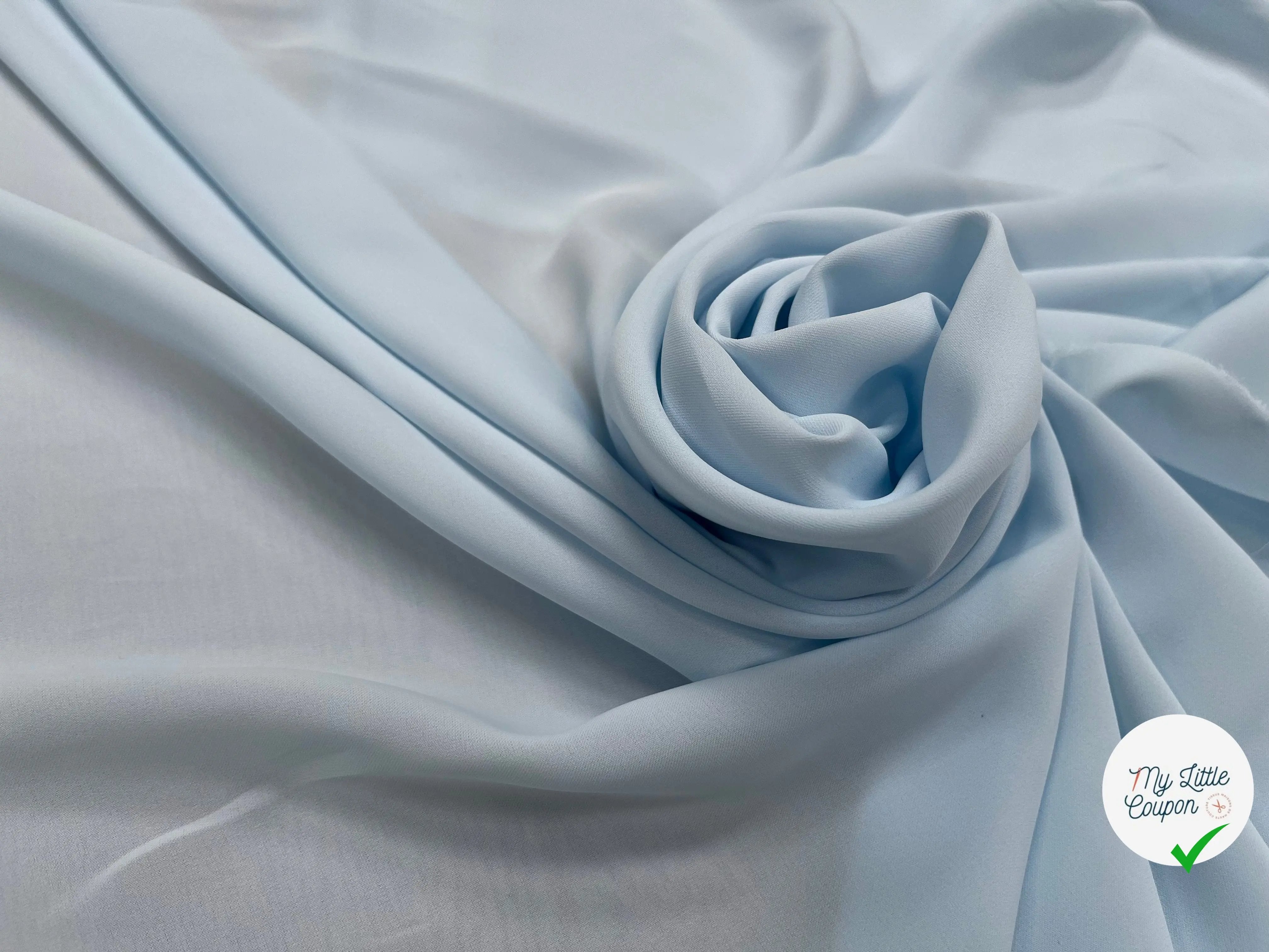 CREPE POLYESTER JAPON ULTRA DOUX ICEBERG - My Little Coupon