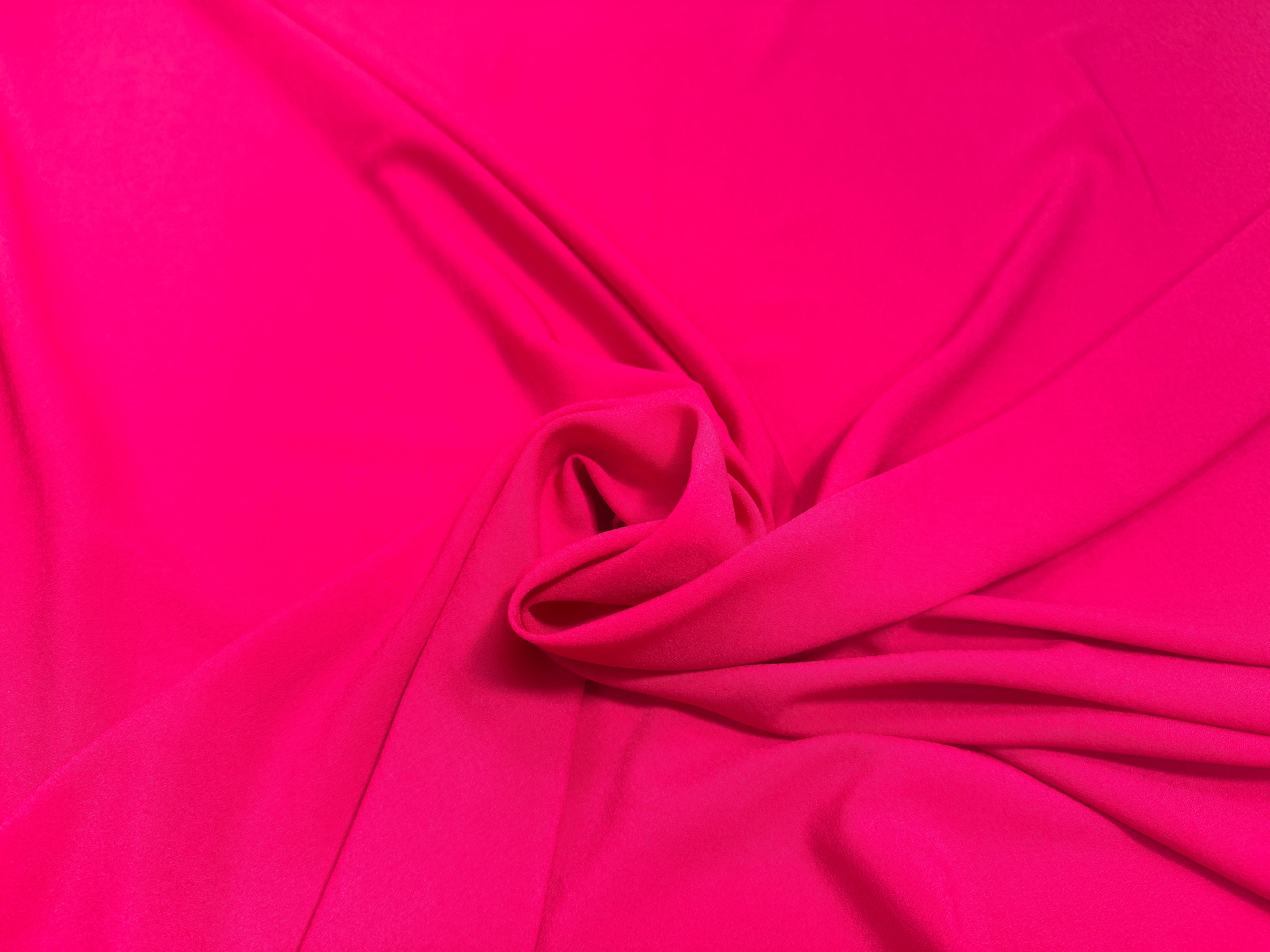 CREPE POLYESTER STRECH JAPAN UNI ROSE FUSHIA - My Little Coupon