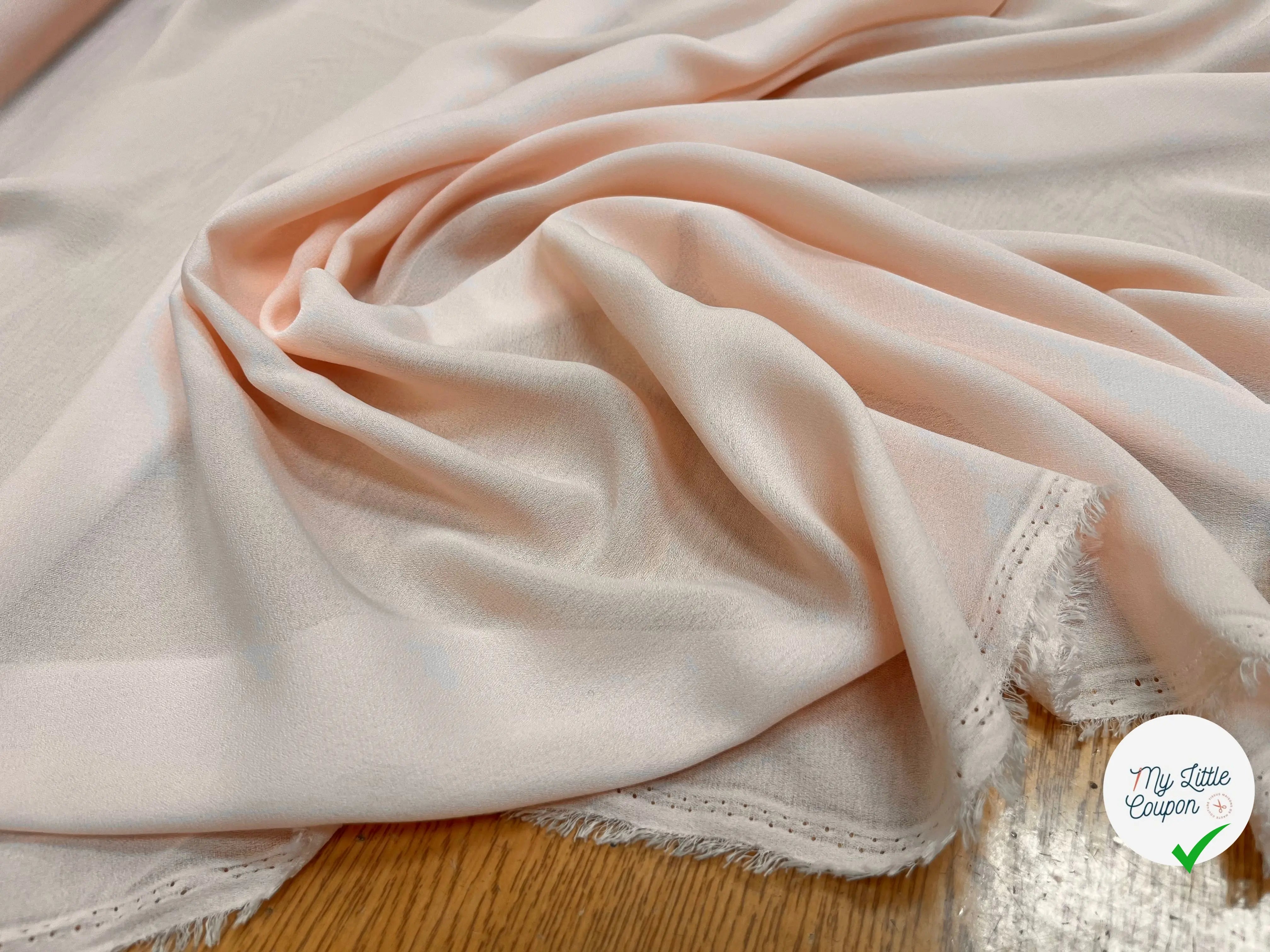 CREPE ROSE PALE POLYESTER - My Little Coupon