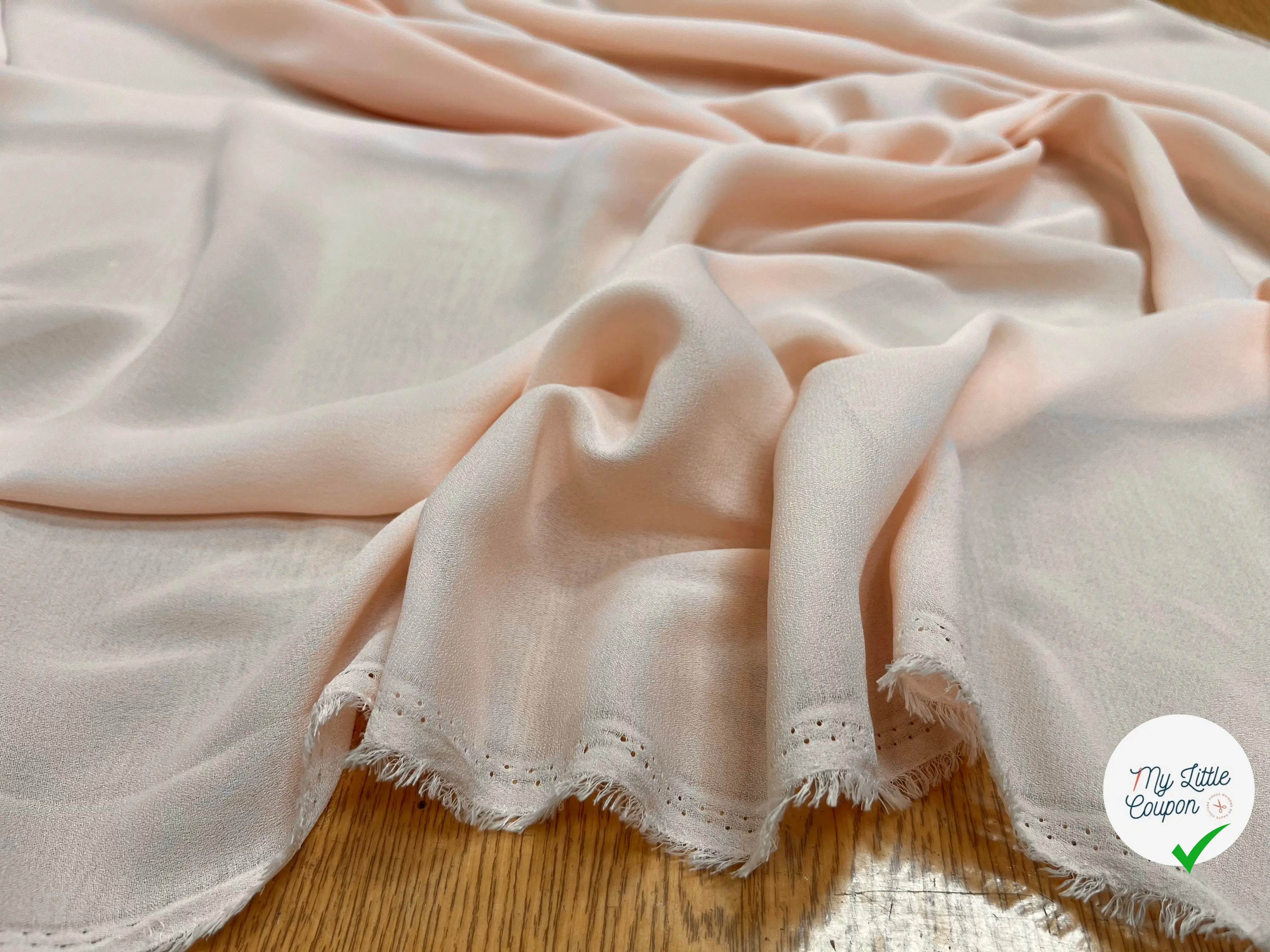 CREPE ROSE PALE POLYESTER - My Little Coupon