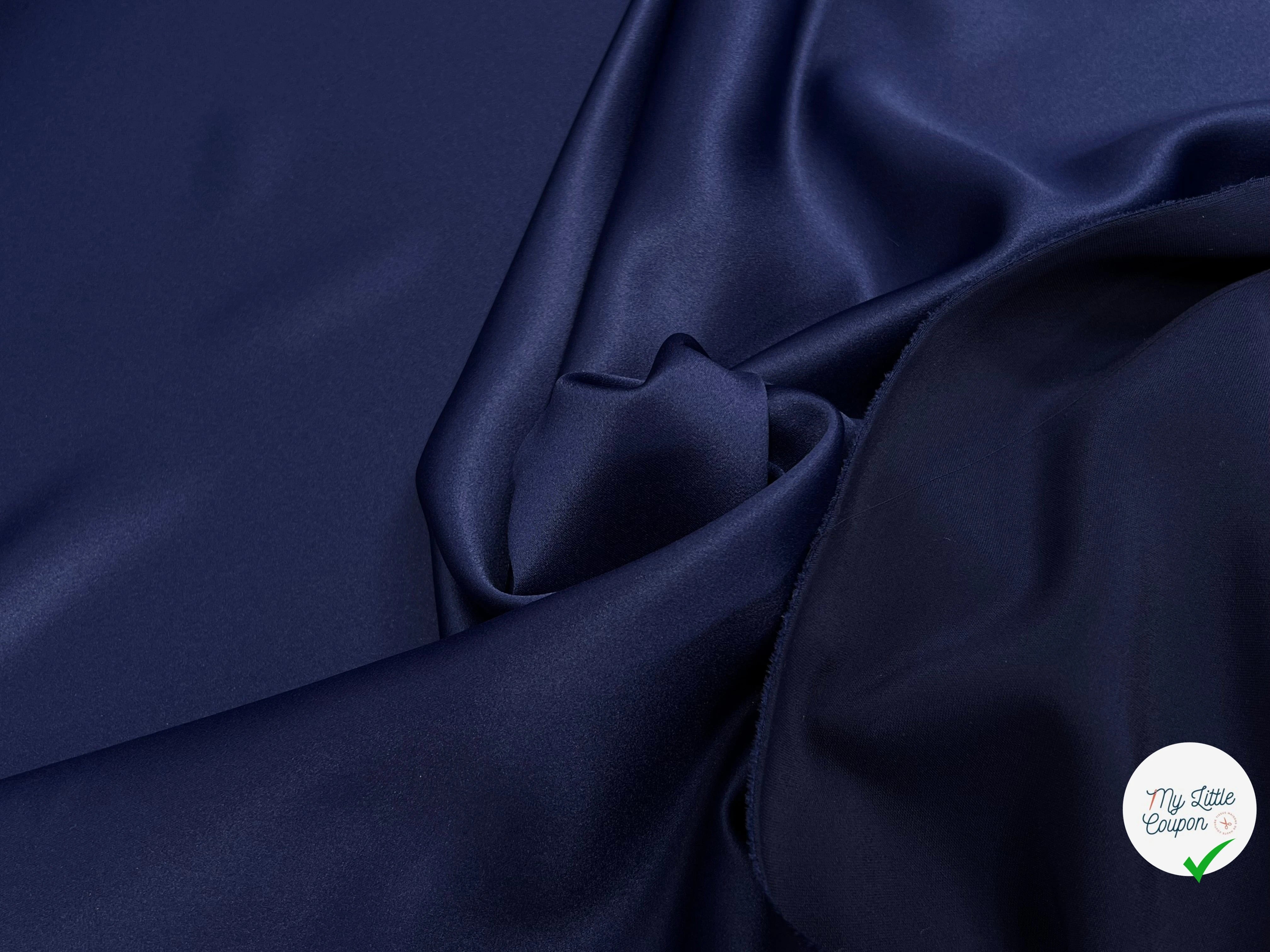 CREPE SATINÉ LOURD BLEU 150CM - My Little Coupon