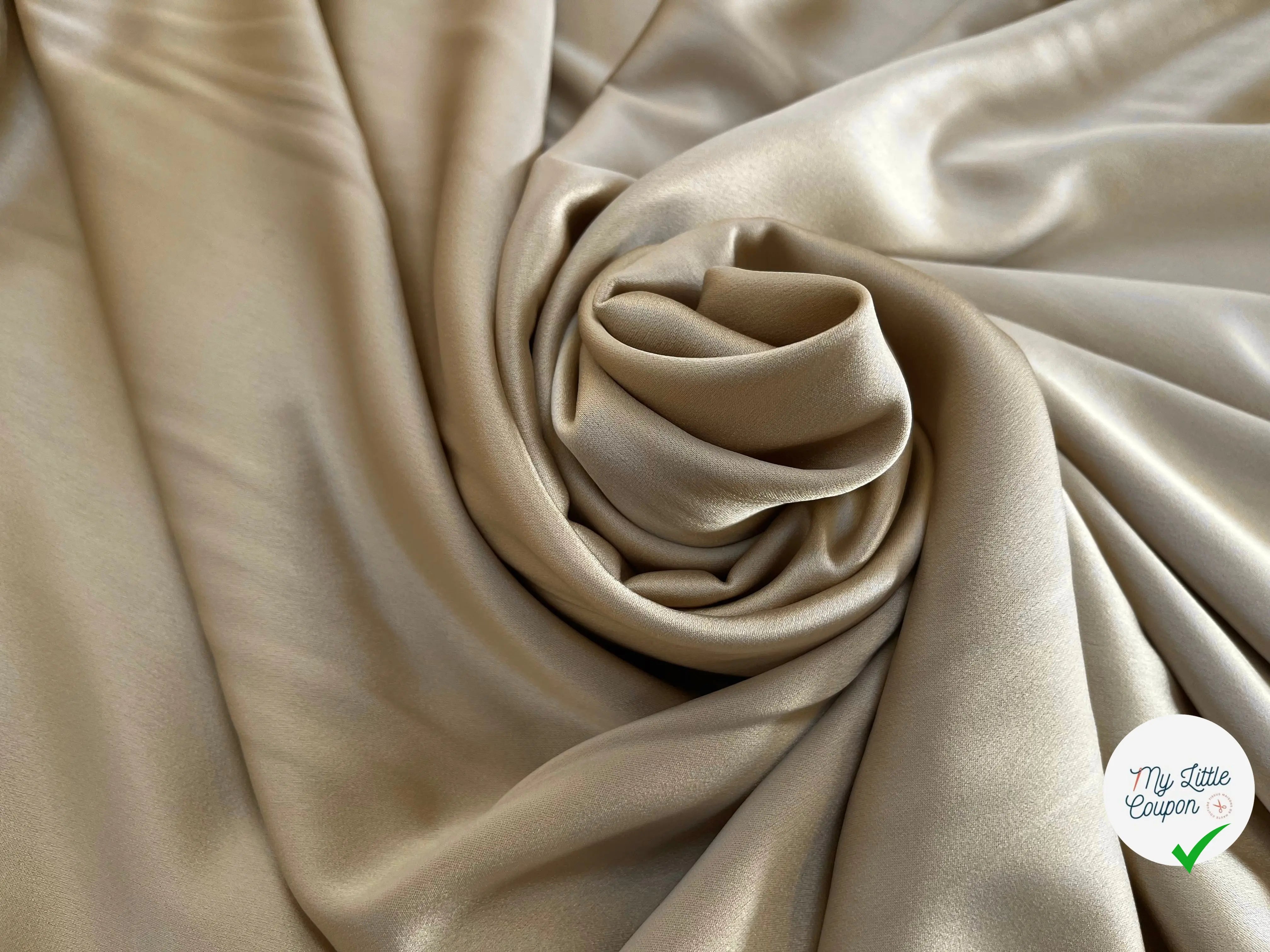 CREPE SATINÉ MADE IN JAPAN BEIGE - My Little Coupon