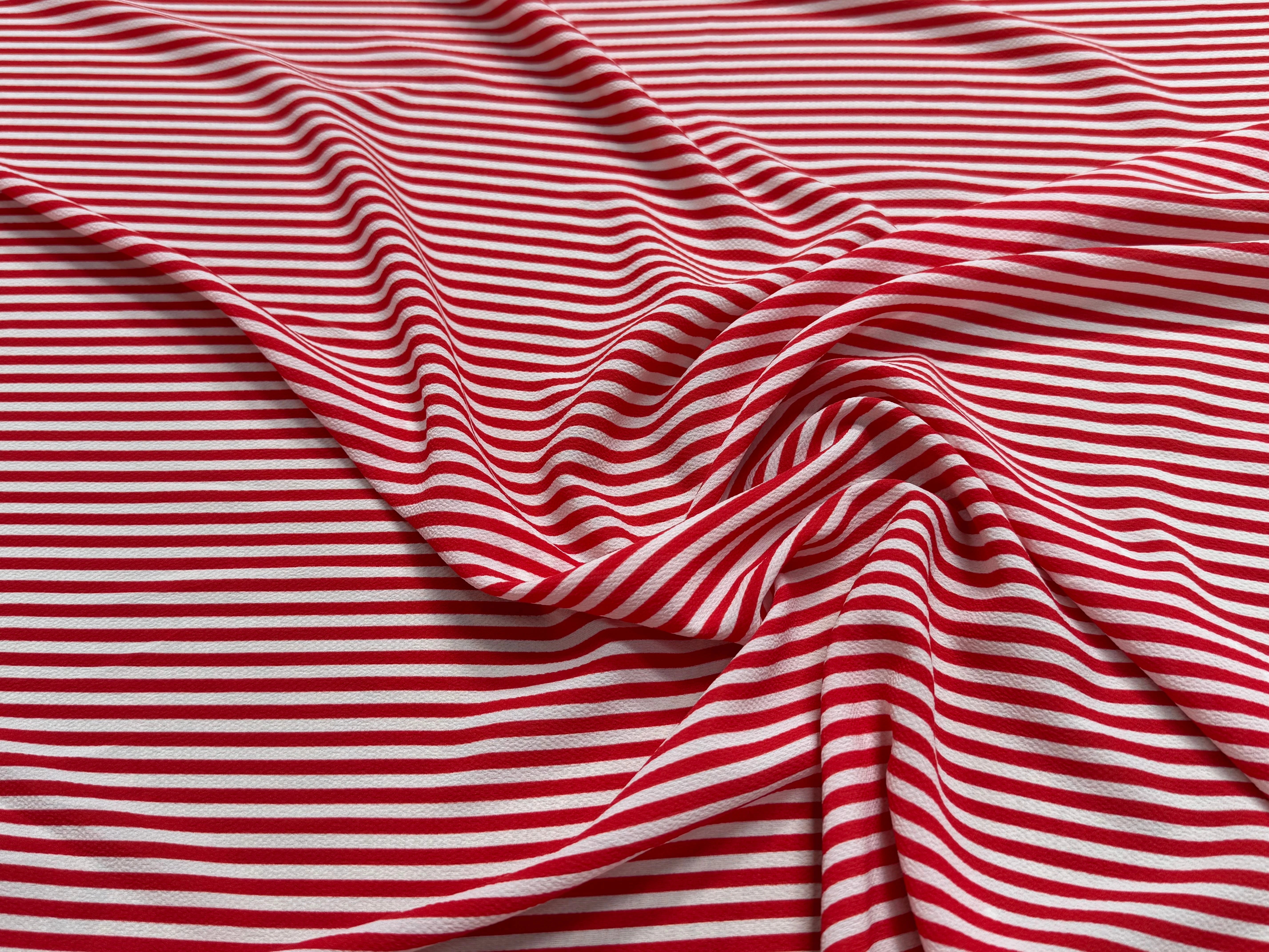CREPE SEMI-GAUFFRÉ RAYURES ROUGE - My Little Coupon