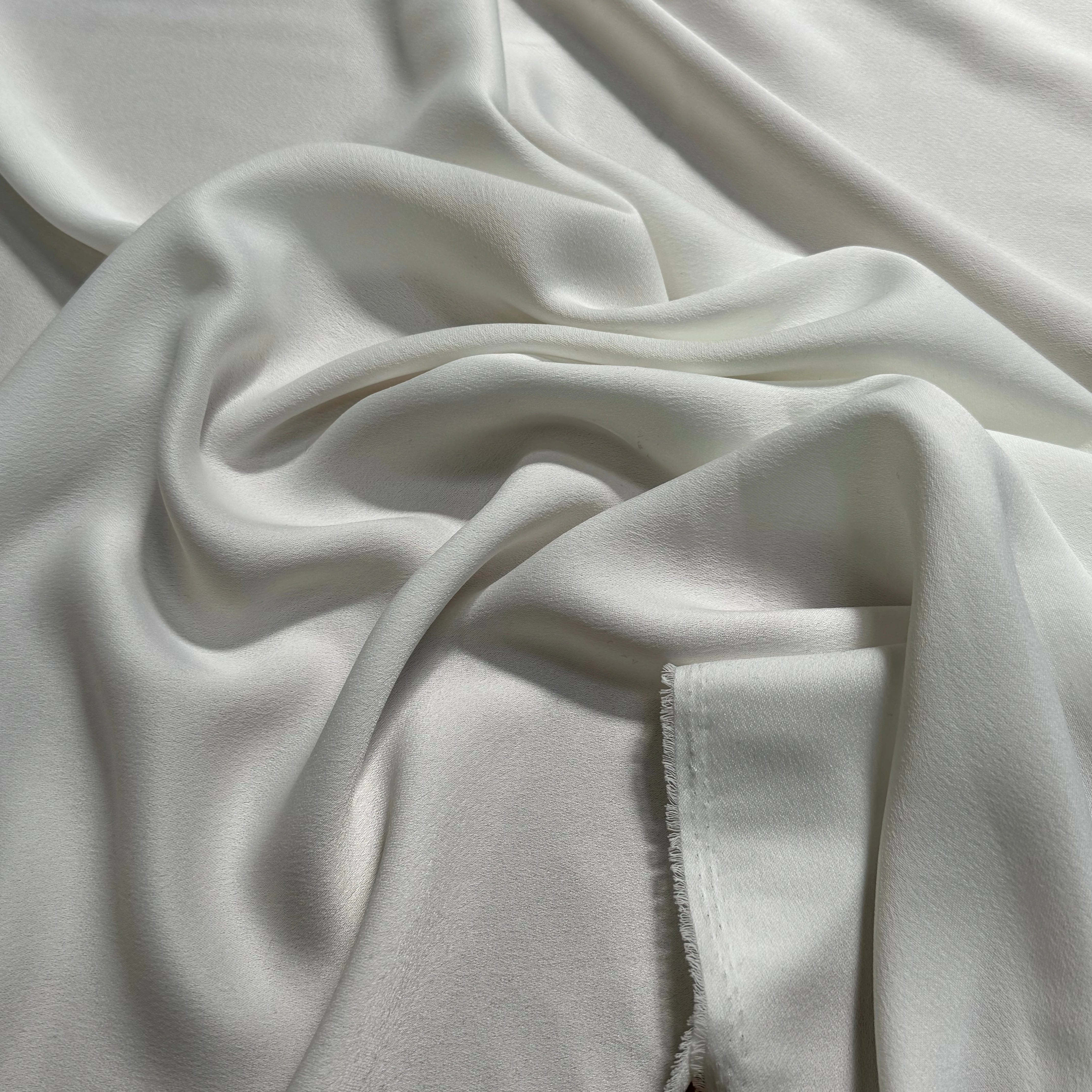 CREPE SEMI-LOURD ENVERS SATIN BLANC TOMBÉ PARFAIT - My Little Coupon