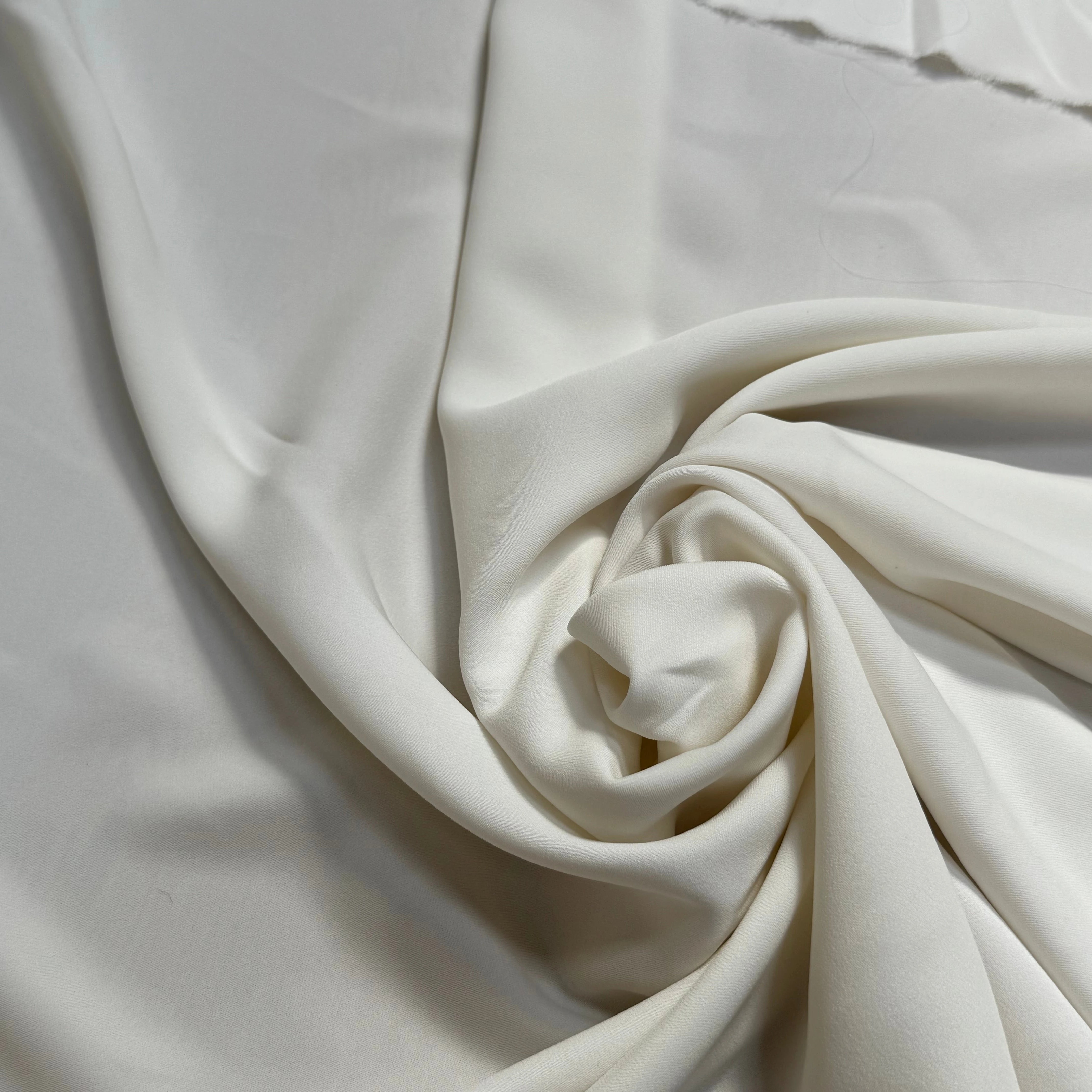 CREPE SEMI-LOURD STRETCH BLANC CASSÉ SUPER TOMBÉ - My Little Coupon