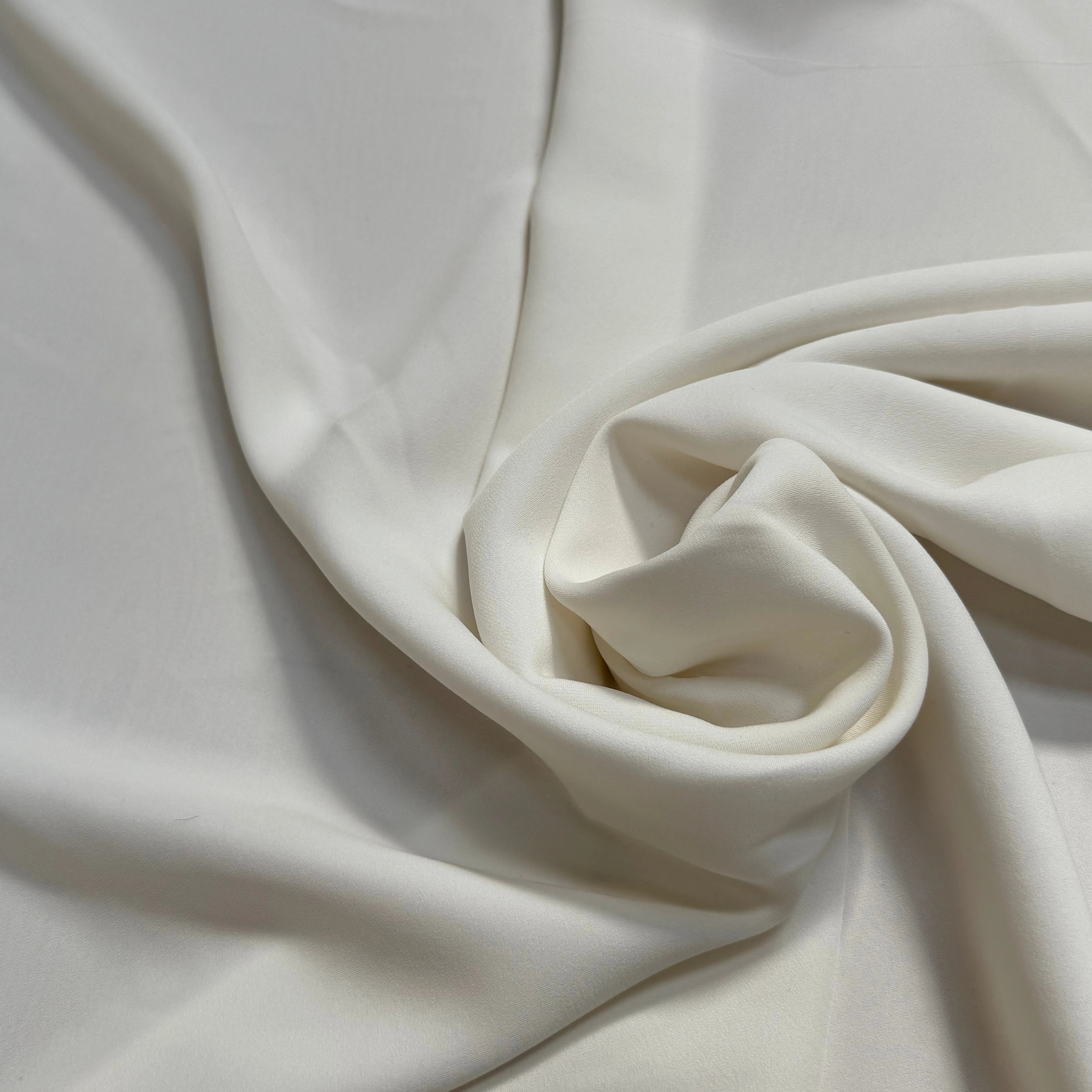 CREPE SEMI-LOURD STRETCH BLANC CASSÉ SUPER TOMBÉ - My Little Coupon