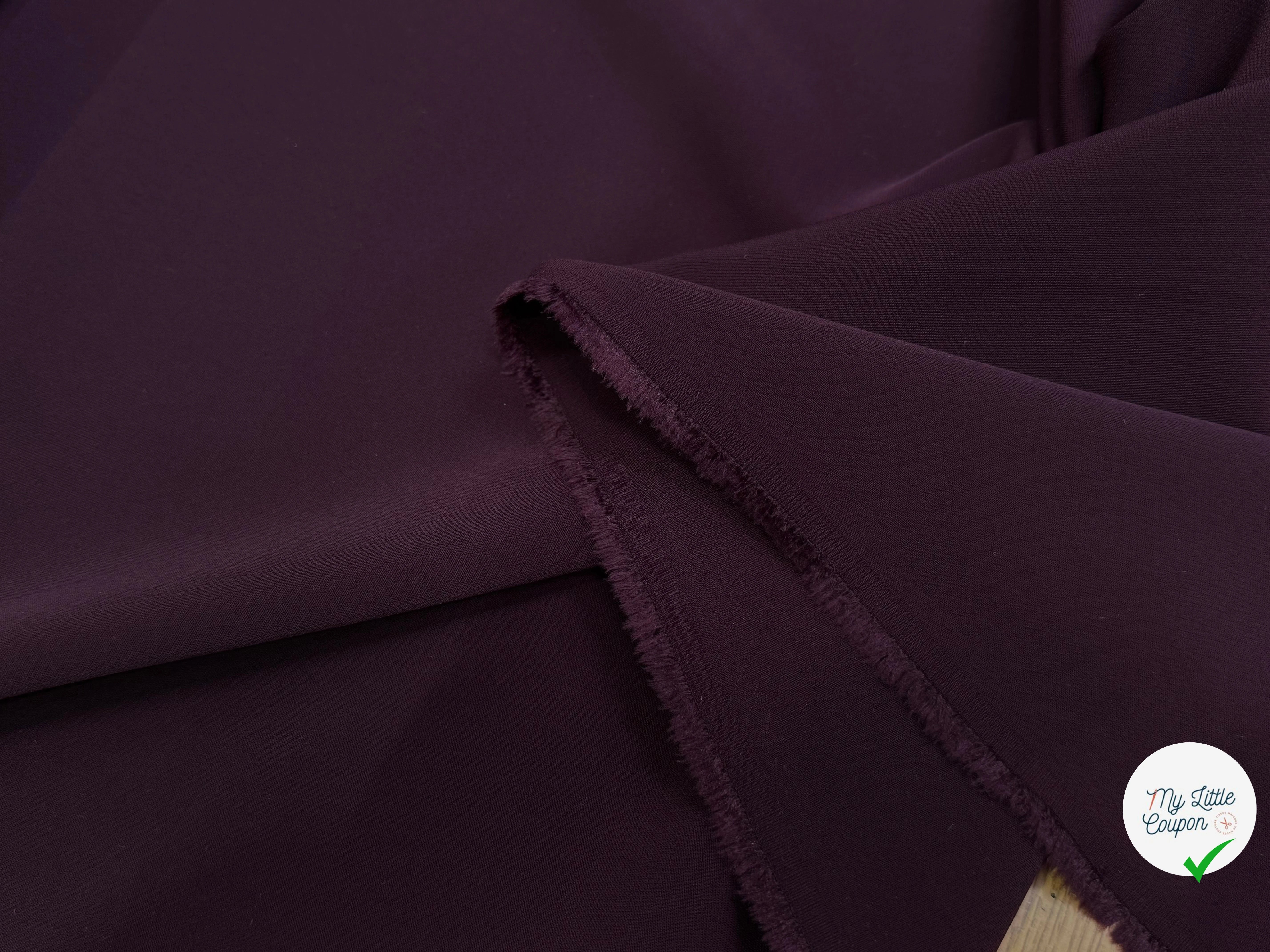 CRÊPE SEMI-LOURD VIOLET AUBERGINE - My Little Coupon