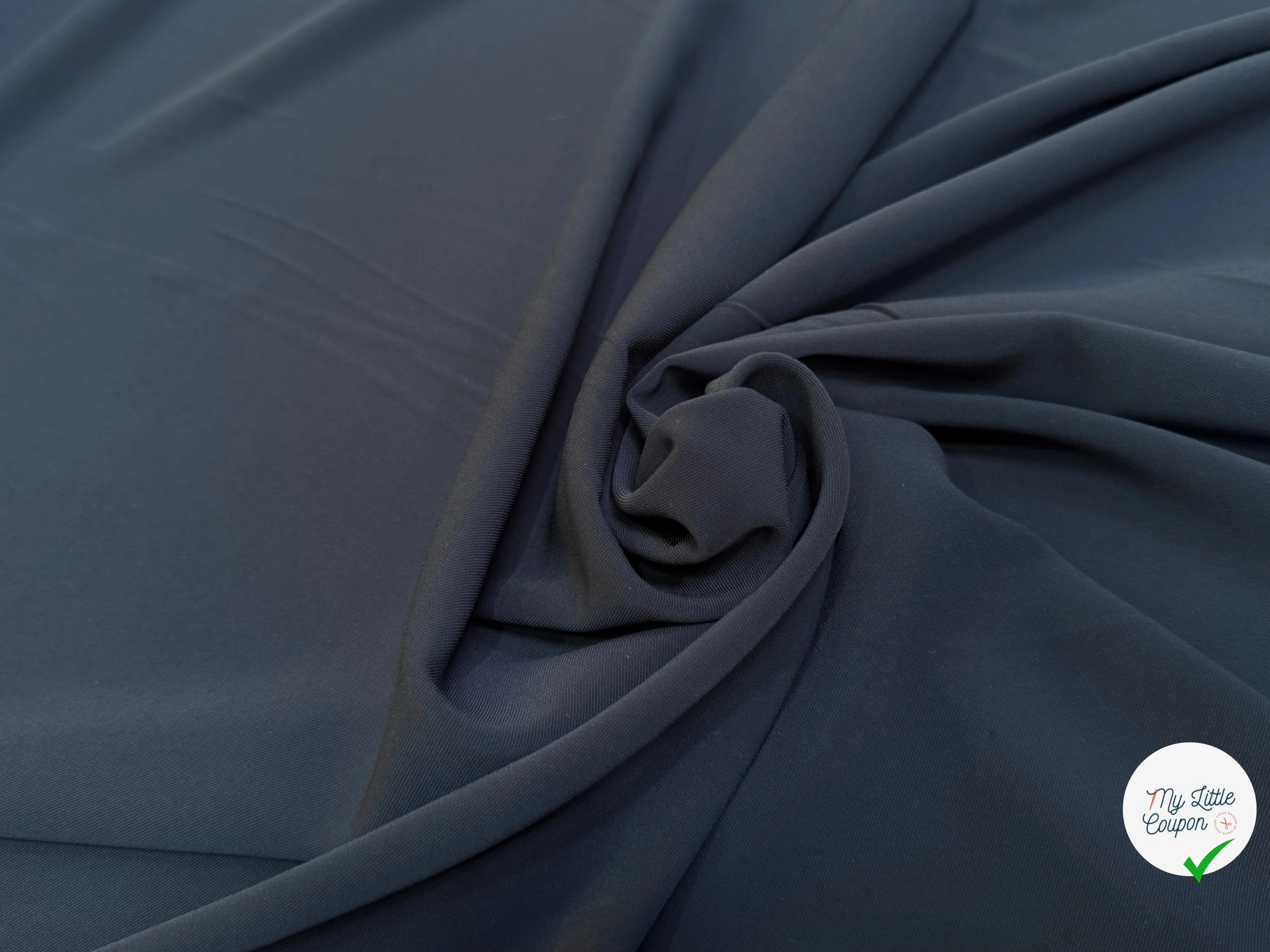 CREPE SERGÉ FLUIDE STRETCH MARRINE - My Little Coupon