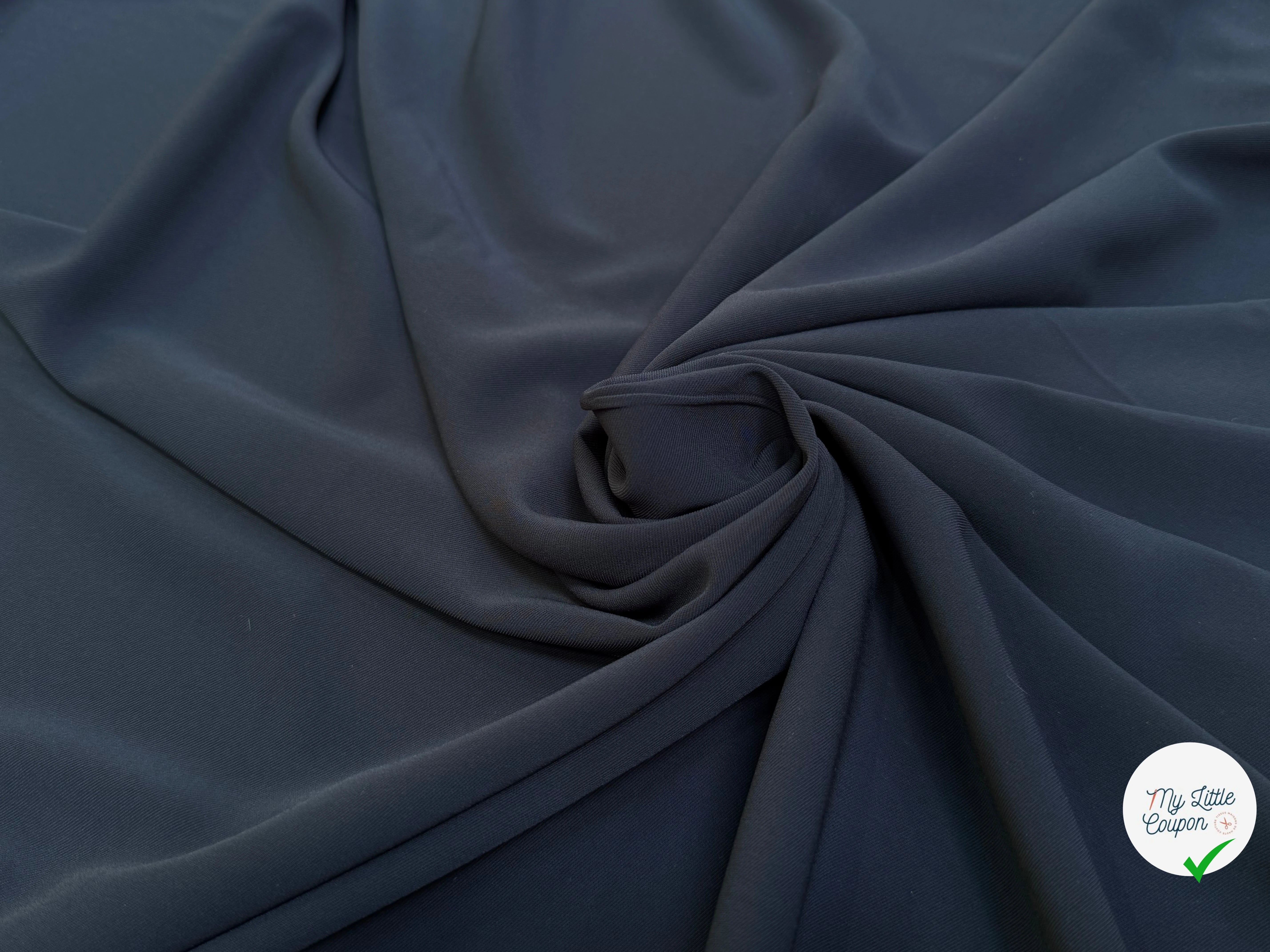CREPE SERGÉ FLUIDE STRETCH MARRINE - My Little Coupon