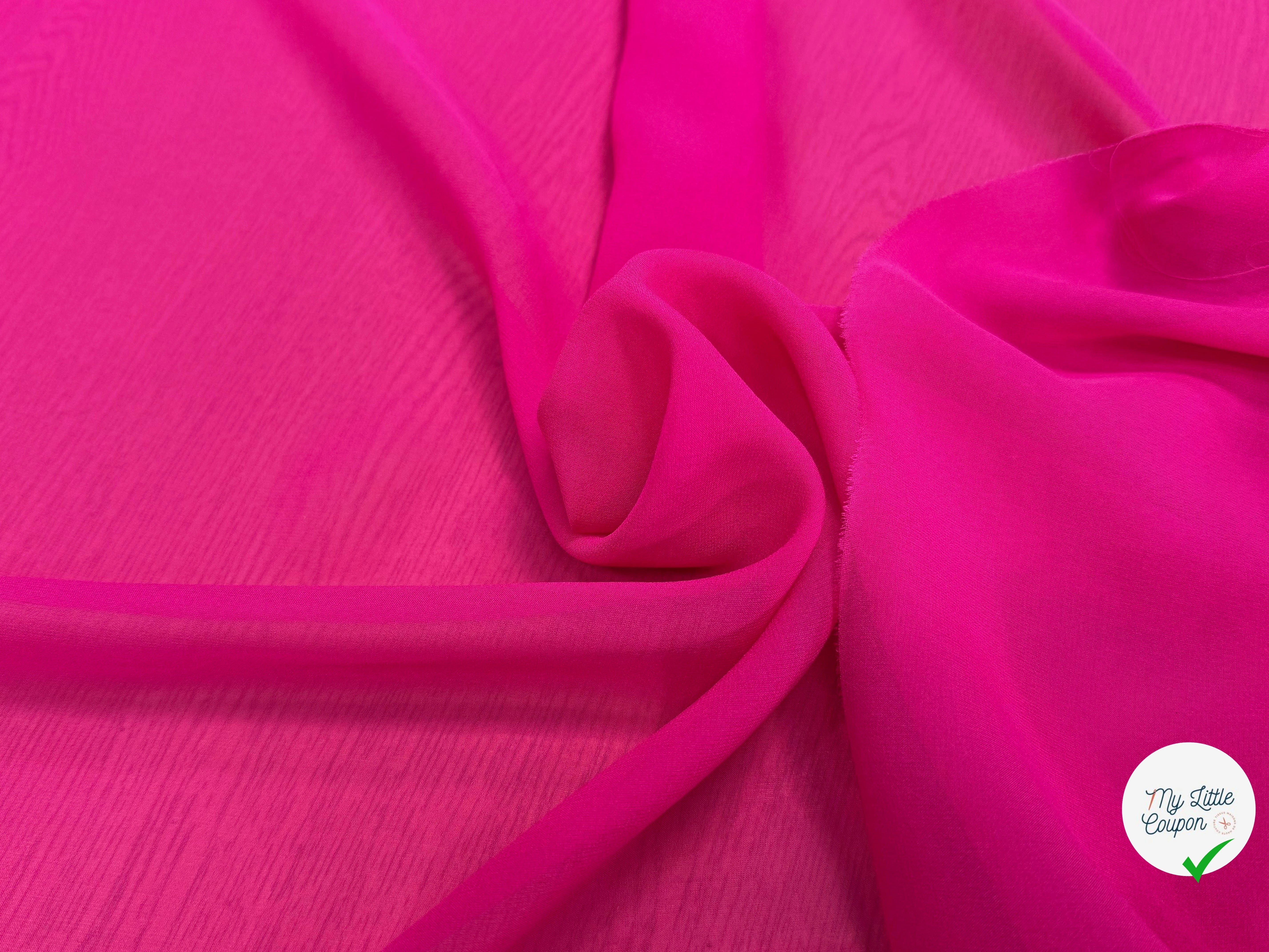 CRÊPE SOIE FLUIDE FUSHIA - My Little Coupon