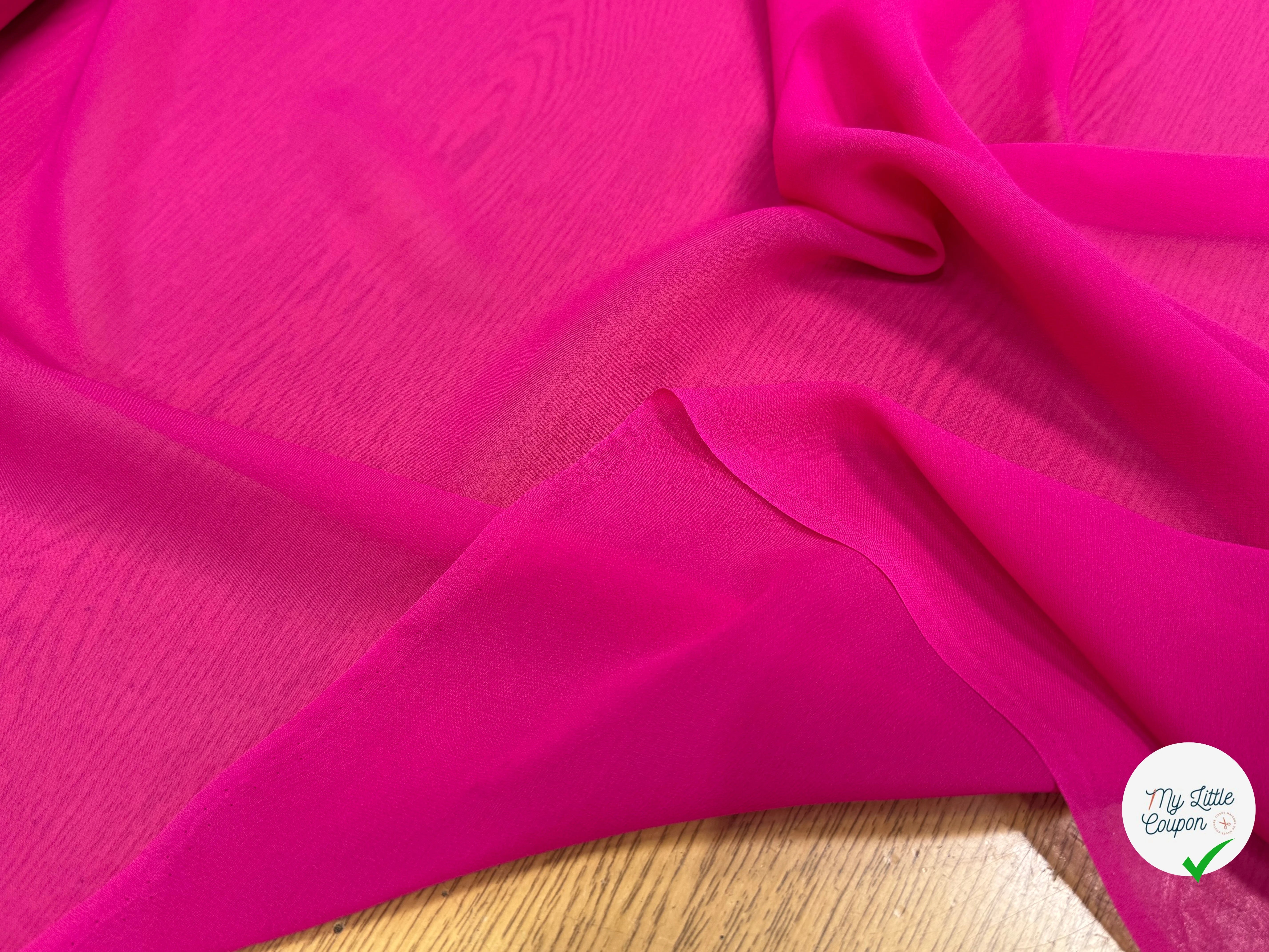 CRÊPE SOIE FLUIDE FUSHIA - My Little Coupon