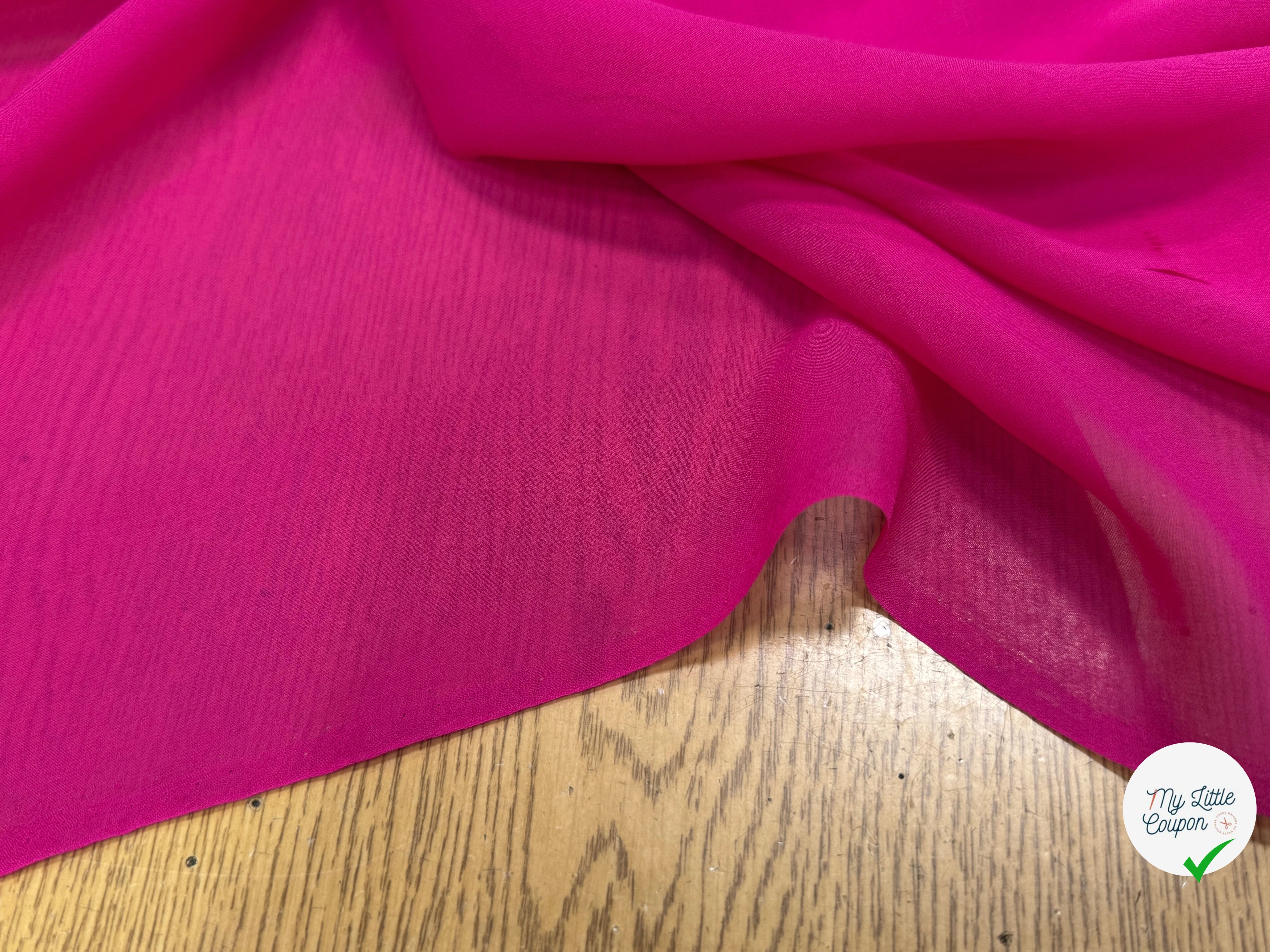 CRÊPE SOIE FLUIDE FUSHIA - My Little Coupon