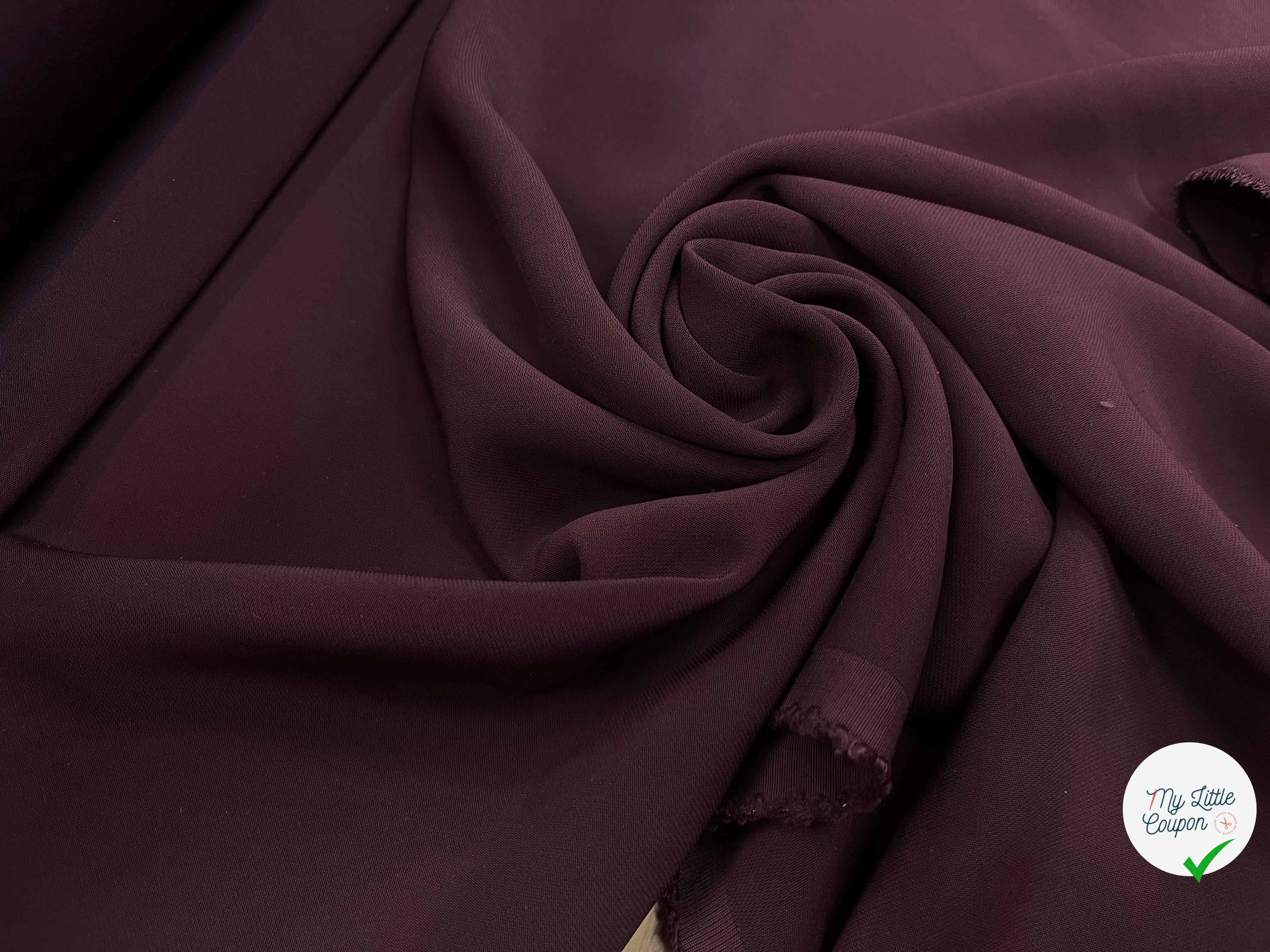 CRÈPE VISCOSE BURGANDY 117CM - My Little Coupon