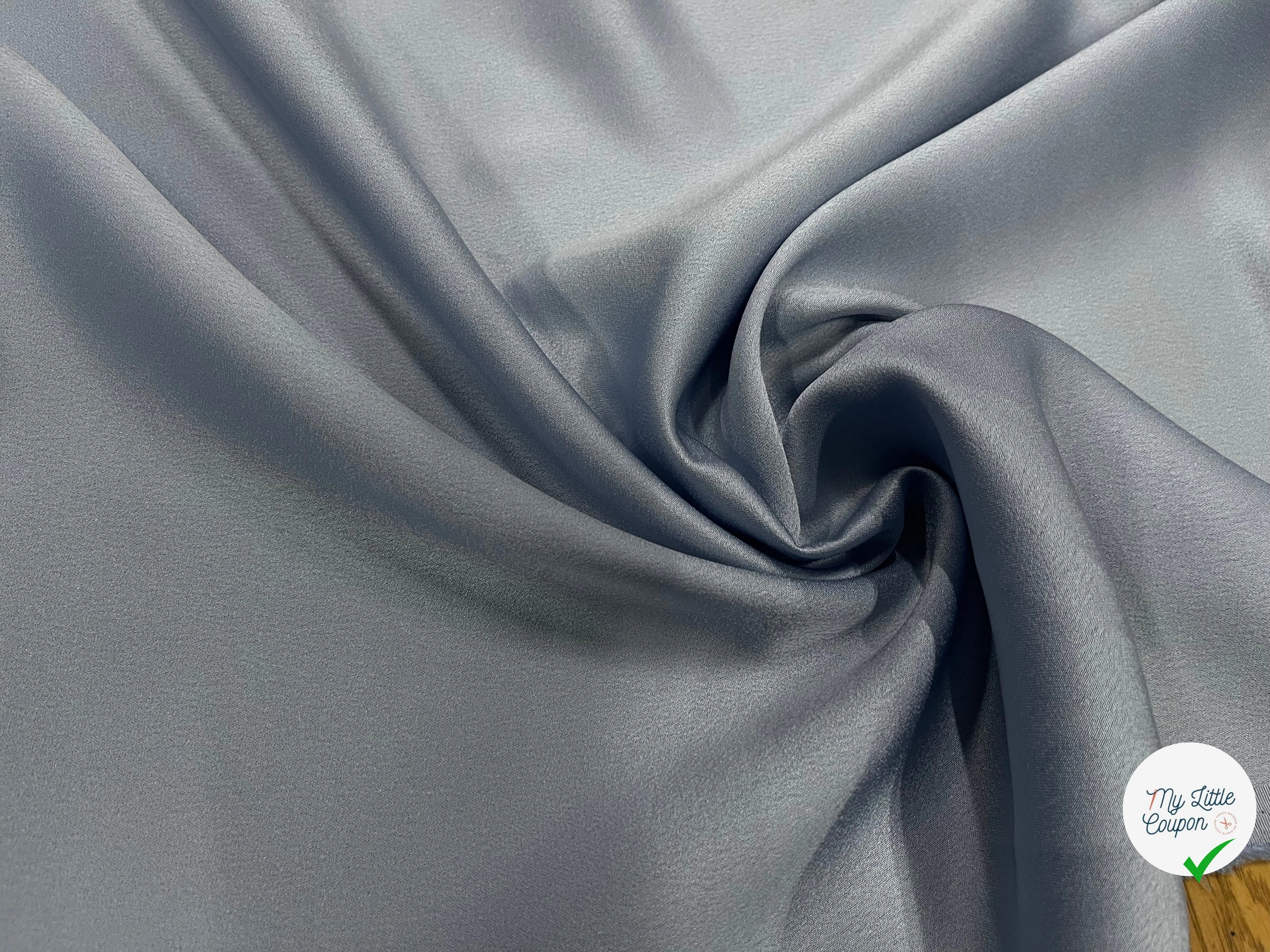 CREPE VISCOSE ENVERS SATIN BLEU FONCÉ 137CM - My Little Coupon