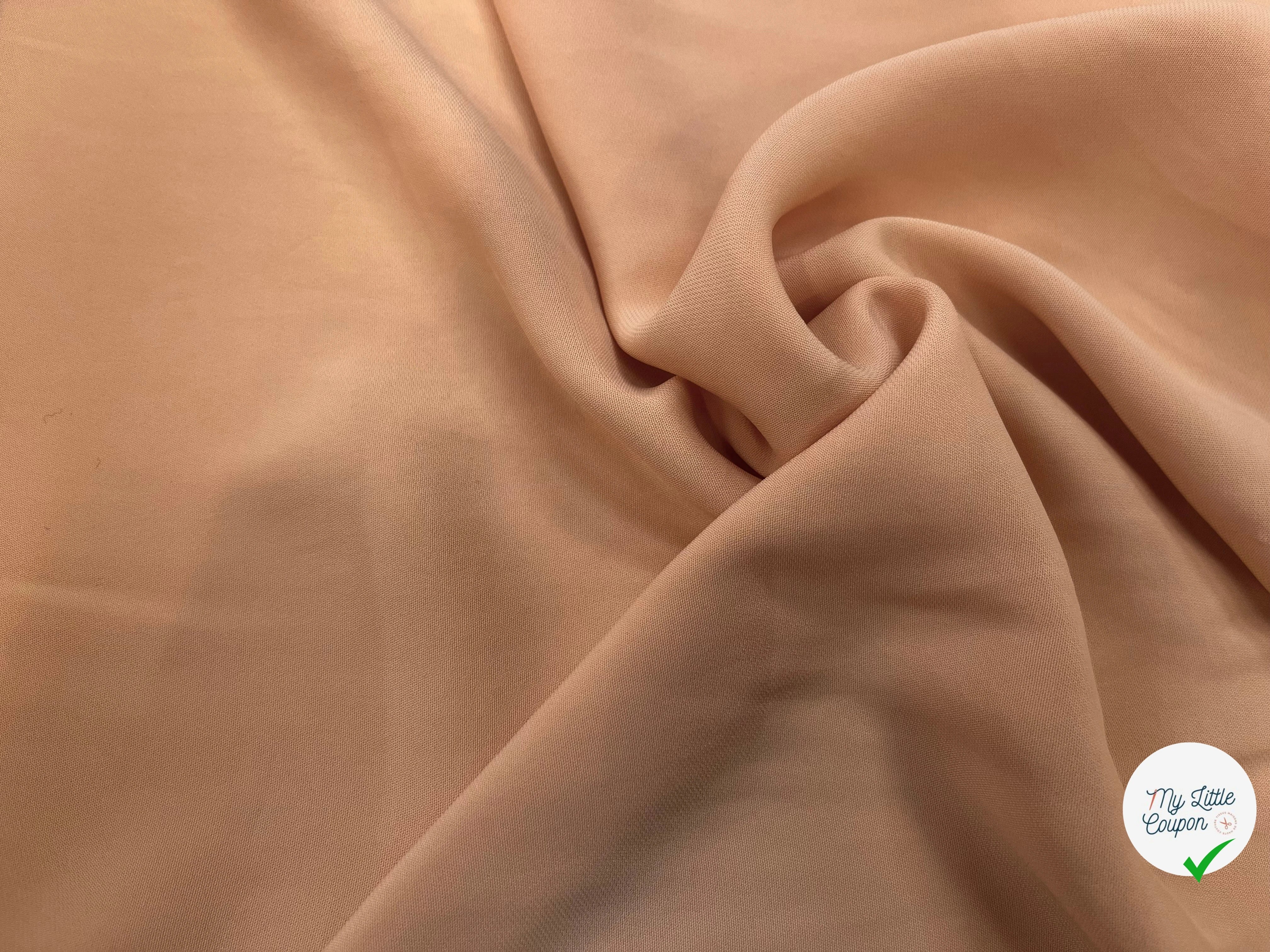 CREPE VISCOSE FROIDE FLUIDE ORANGE SUNSET 122CM STRETCH - My Little Coupon