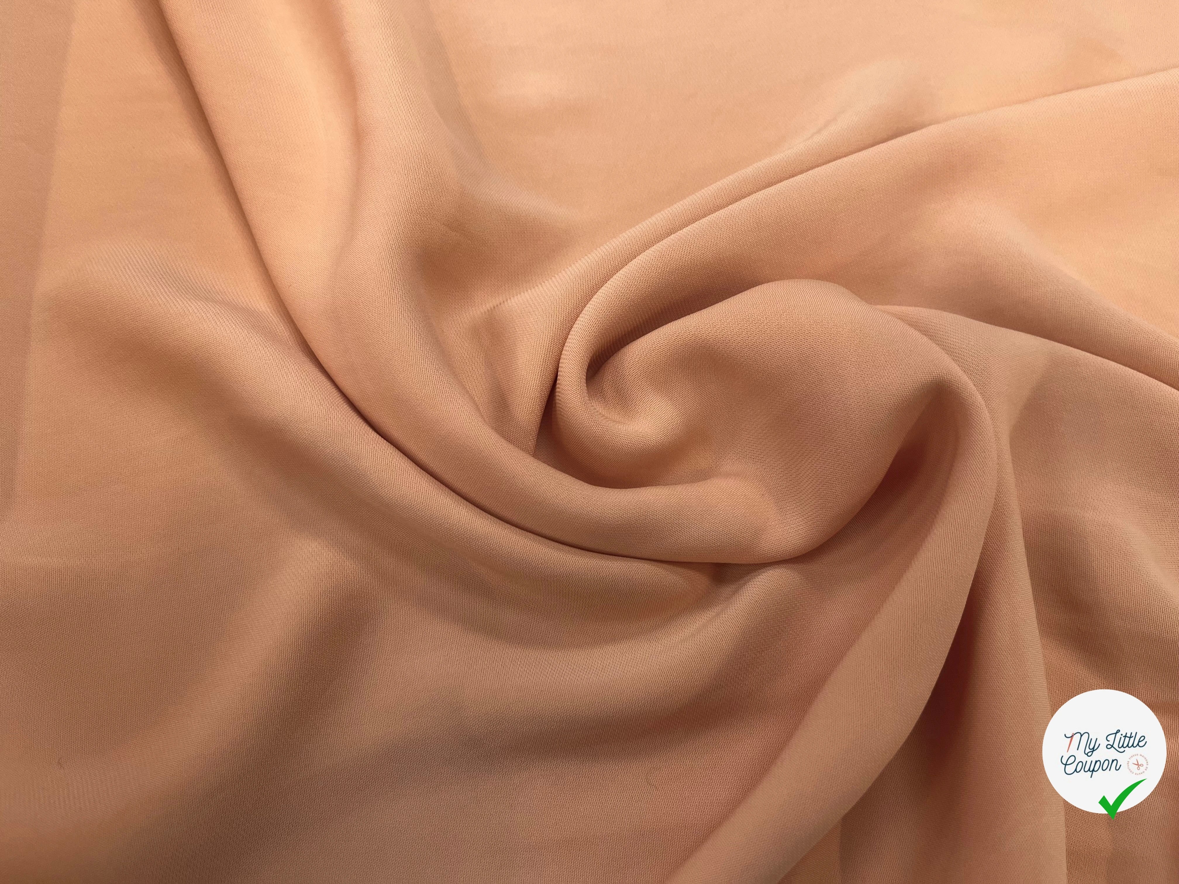 CREPE VISCOSE FROIDE FLUIDE ORANGE SUNSET 122CM STRETCH - My Little Coupon