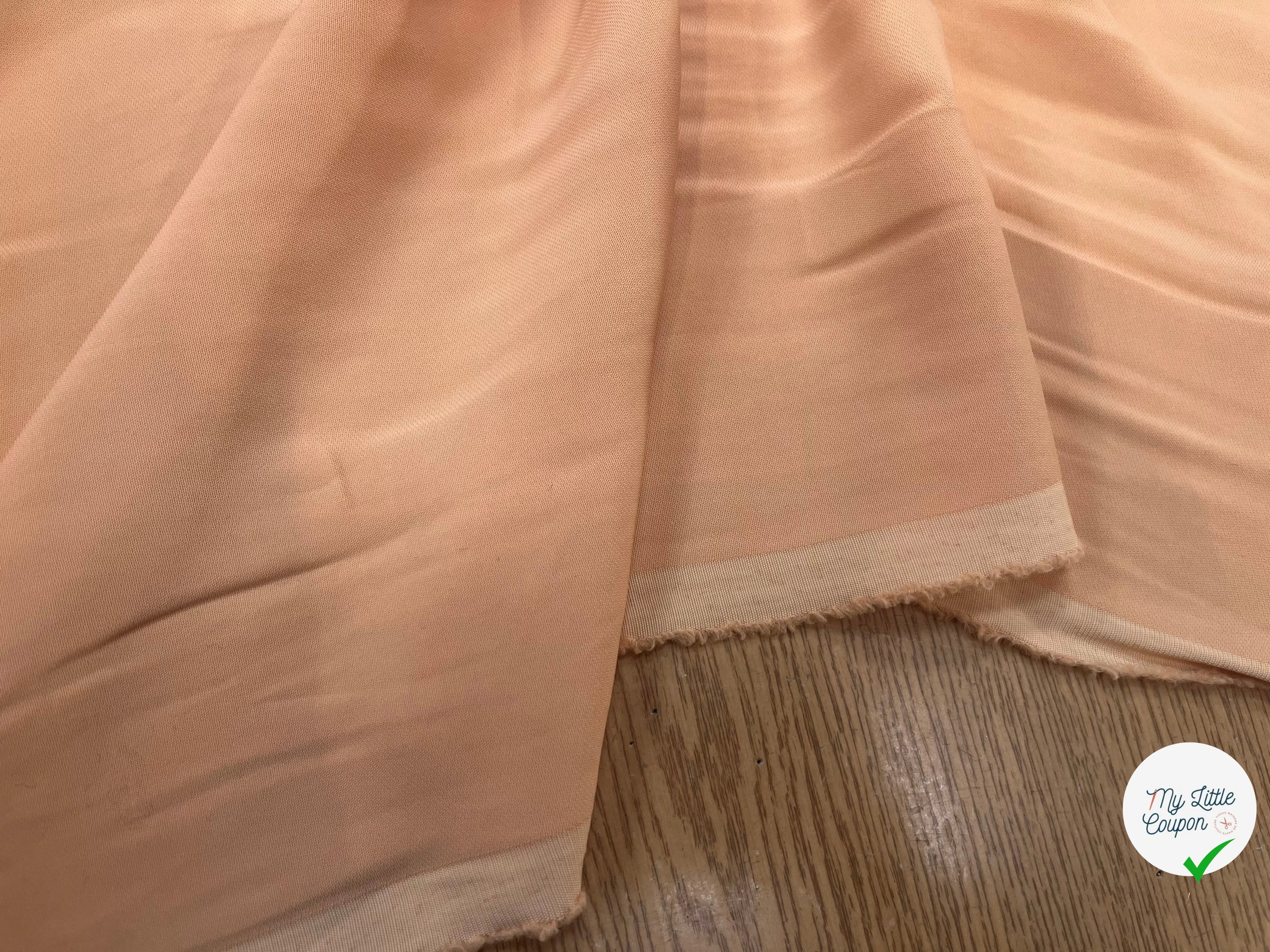 CREPE VISCOSE FROIDE FLUIDE ORANGE SUNSET 122CM STRETCH - My Little Coupon