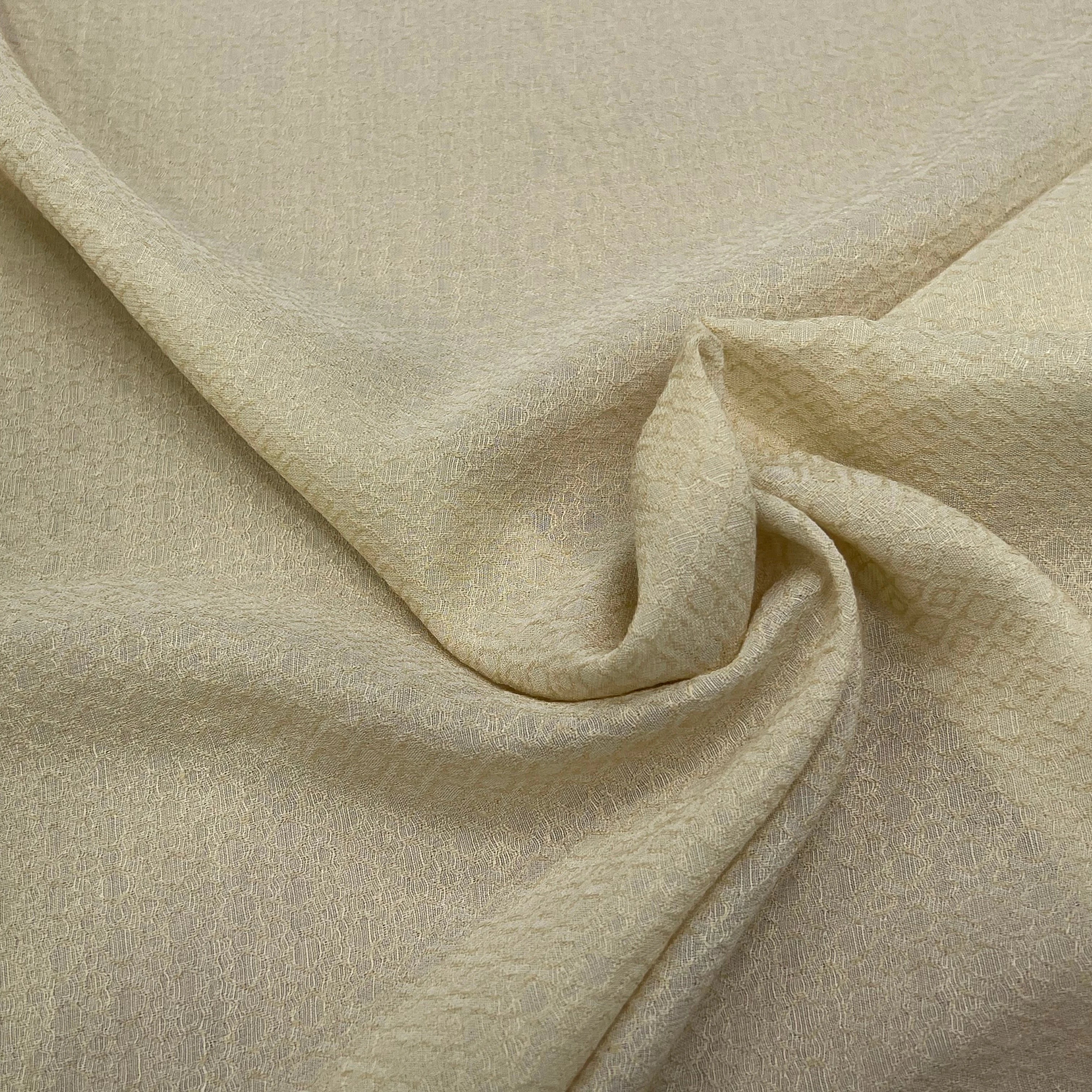 CREPE VISCOSE JACQUARD MOTIF GÉOMETRIQUE COQUILLE DOFFE - My Little Coupon