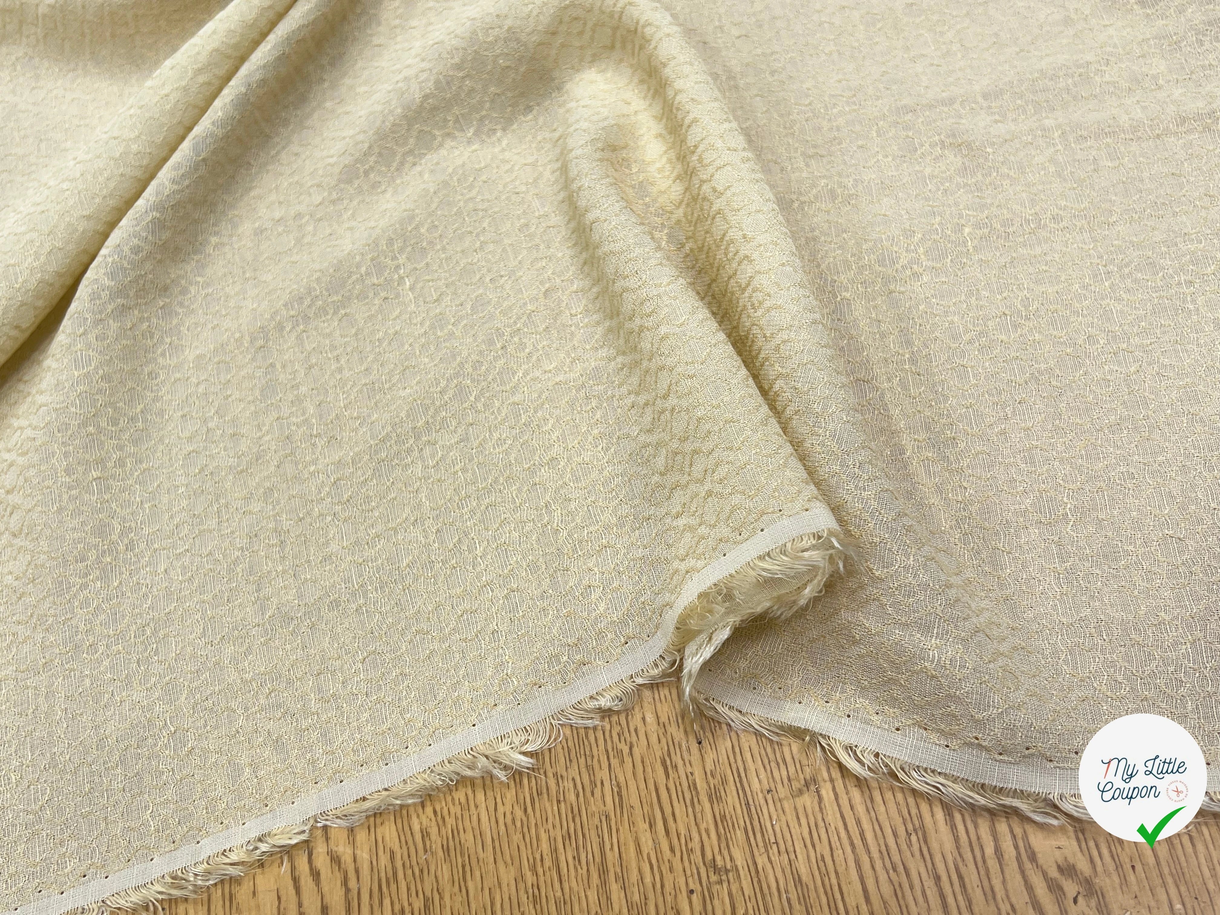 CREPE VISCOSE JACQUARD MOTIF GÉOMETRIQUE COQUILLE DOFFE - My Little Coupon