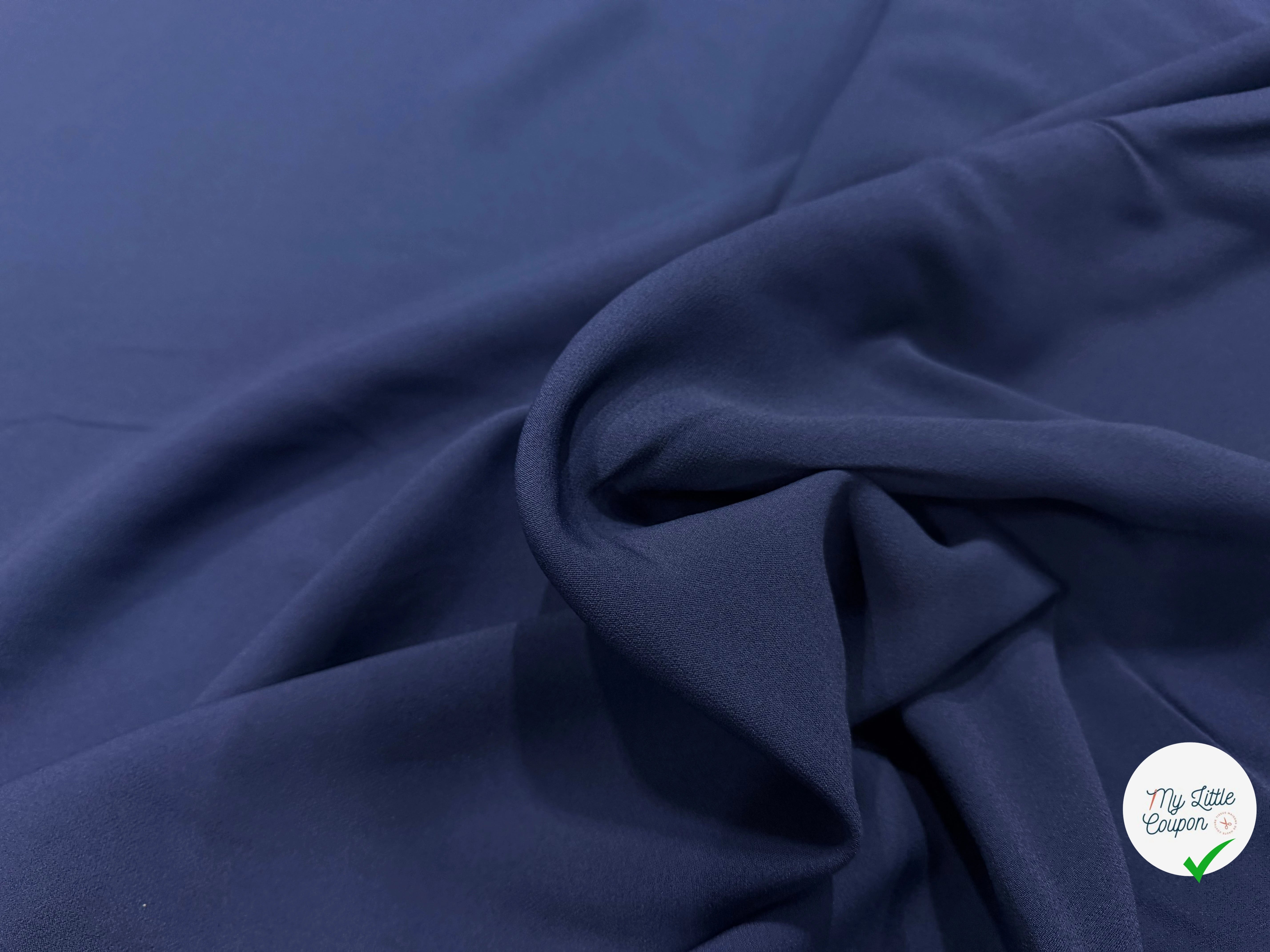 CREPE VISCOSE LOURD BLEU - My Little Coupon