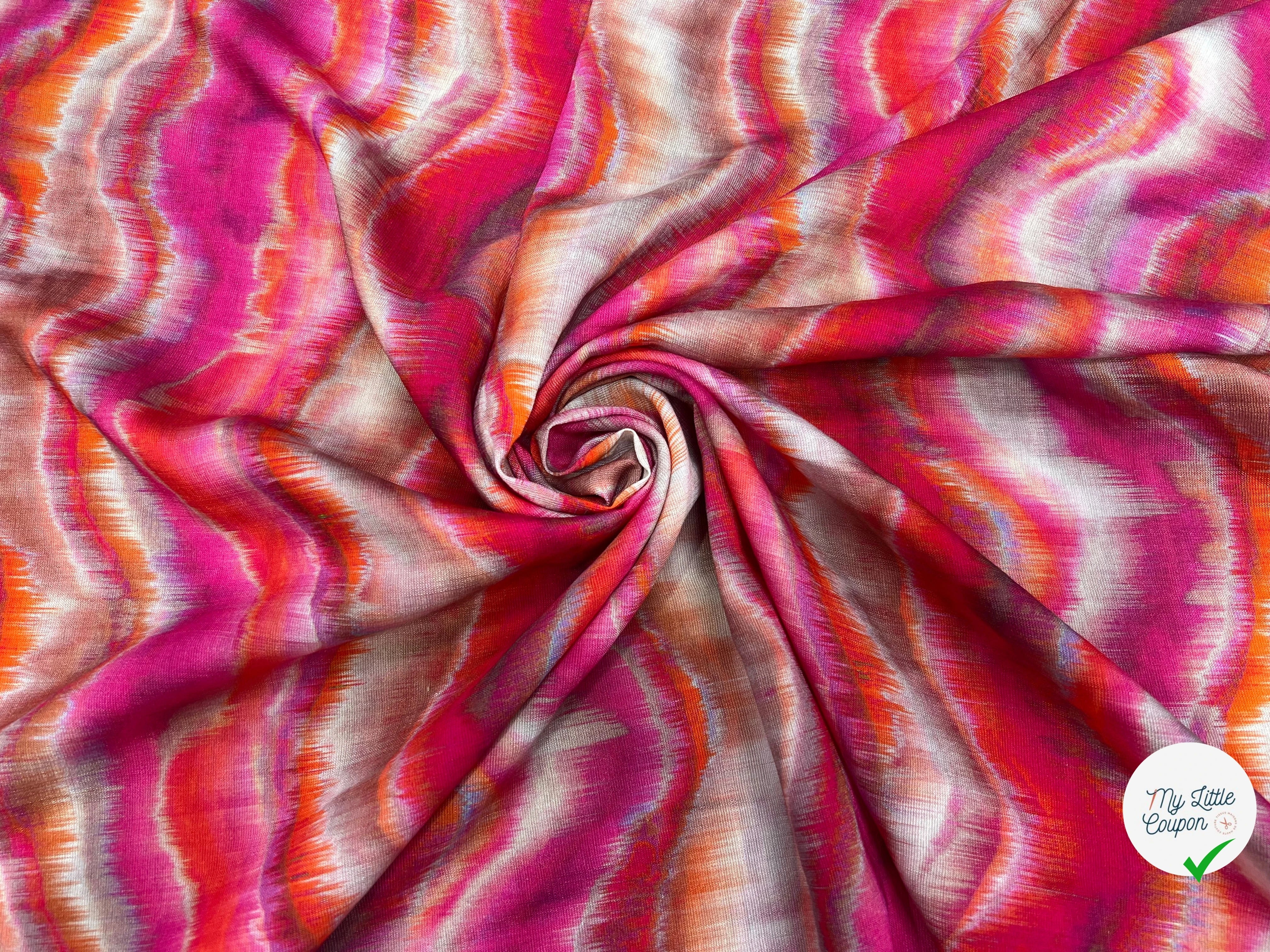 CREPE VISCOSE MELANGÉE ROSE - My Little Coupon