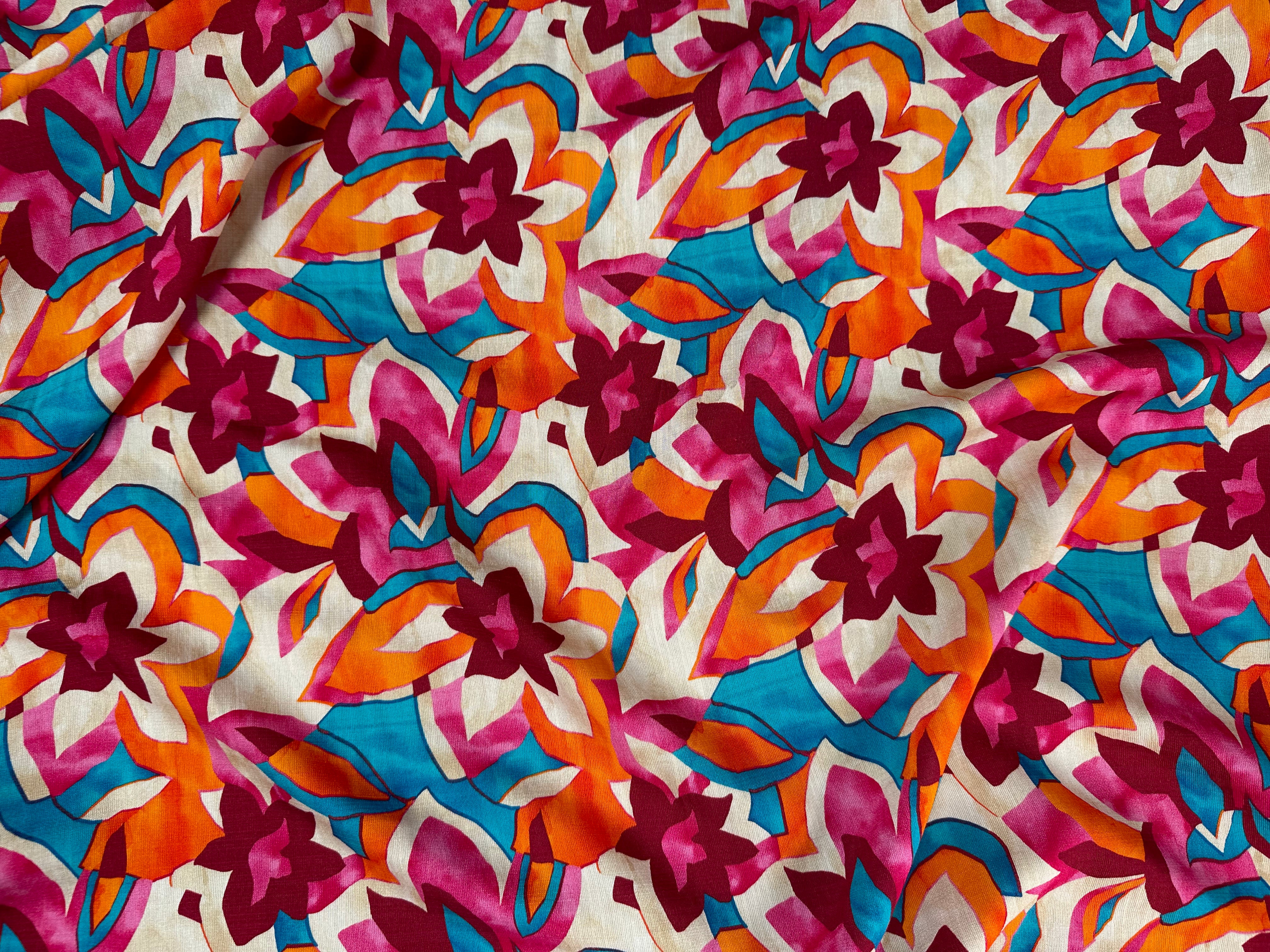CREPE VISCOSE MELANGÉE SUPERBE TENUE REVEIL AU PARADIS - My Little Coupon