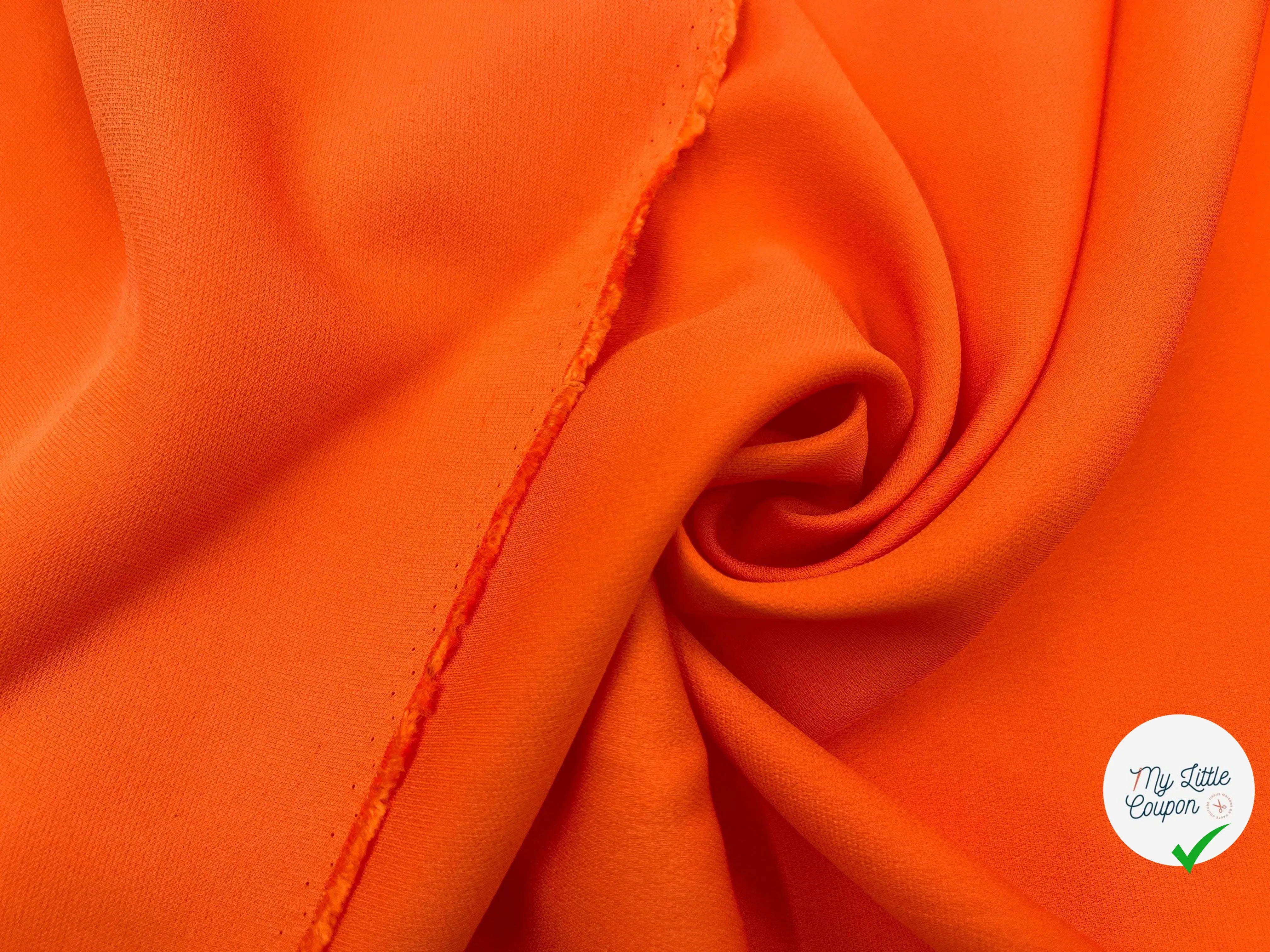 CRĂPE VISCOSE ORANGE VIF - My Little Coupon - tissu - coudre