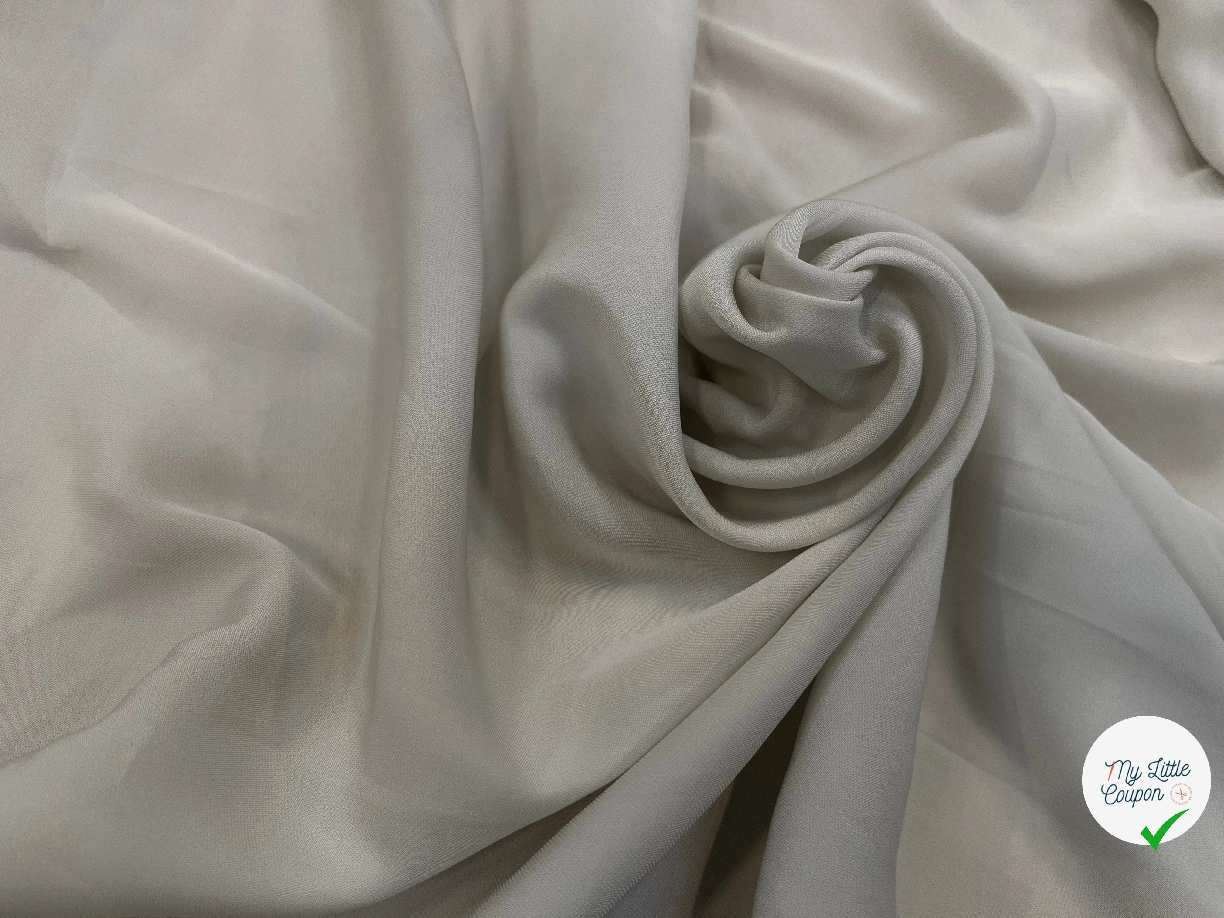 CREPE VISCOSE SOIE FLUIDE DIRTY WHITE - My Little Coupon