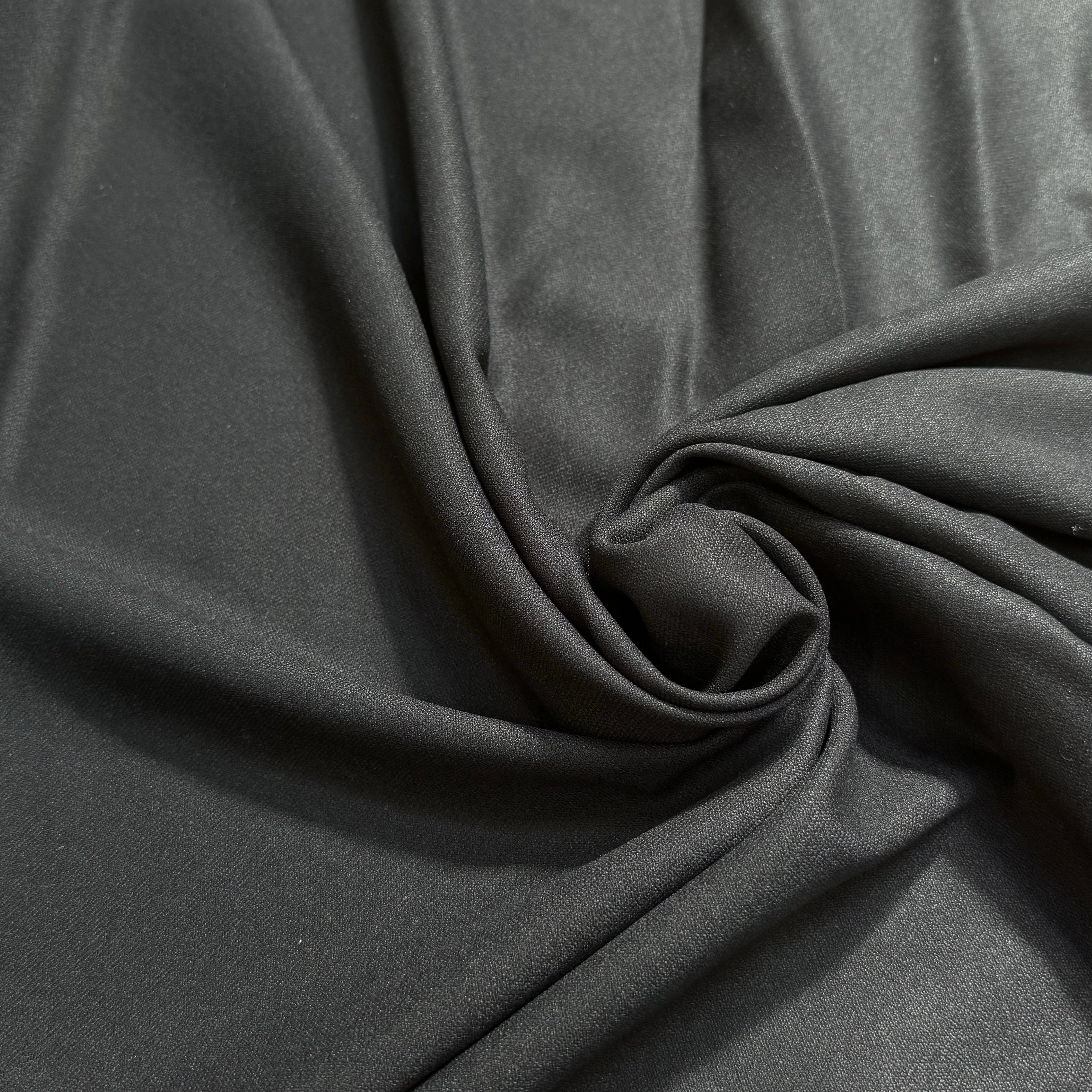 CREPE VISCOSE ULTRA STRETCH NOIR SATINÉ SUBLIME TOMBÉ - My Little Coupon