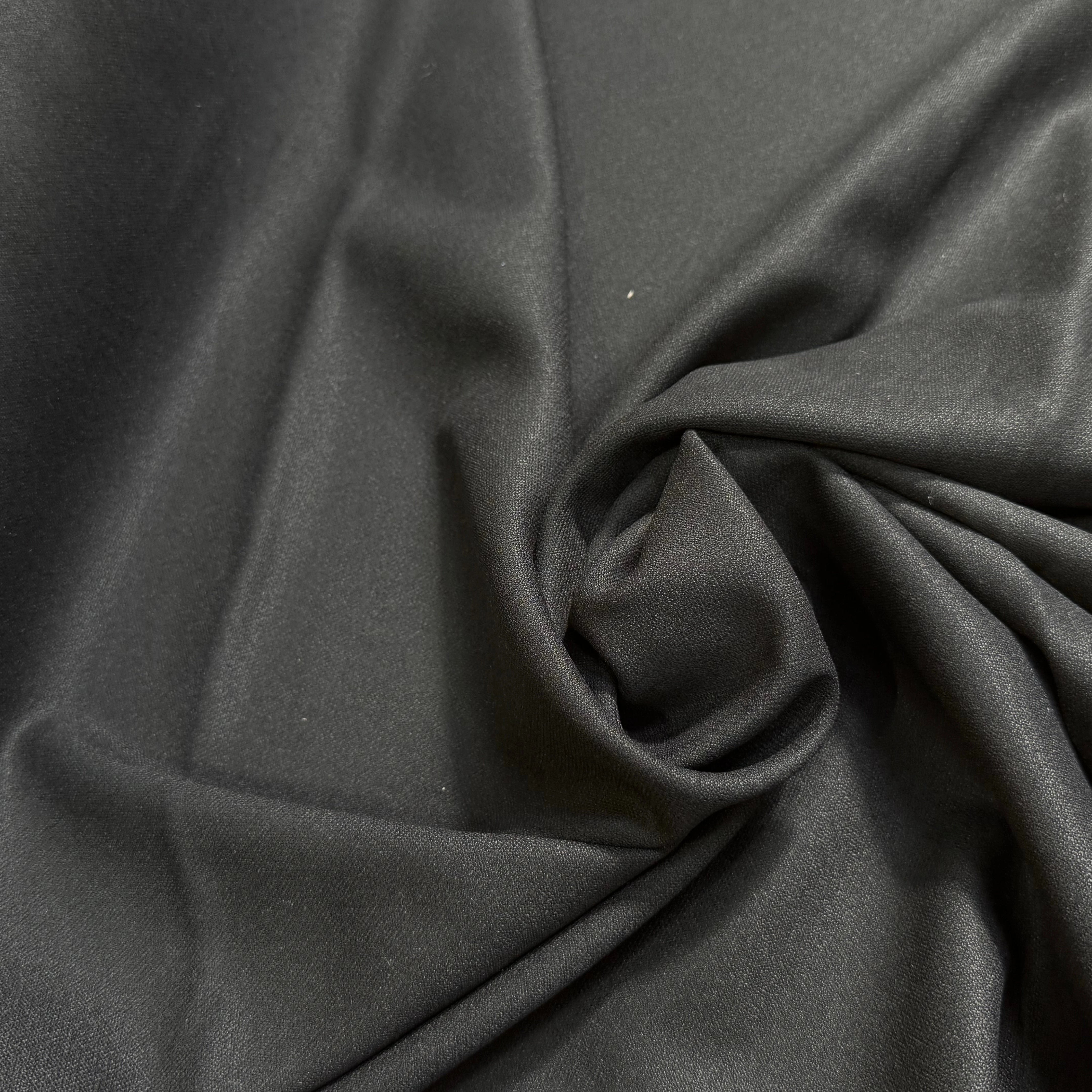 CREPE VISCOSE ULTRA STRETCH NOIR SATINÉ SUBLIME TOMBÉ - My Little Coupon