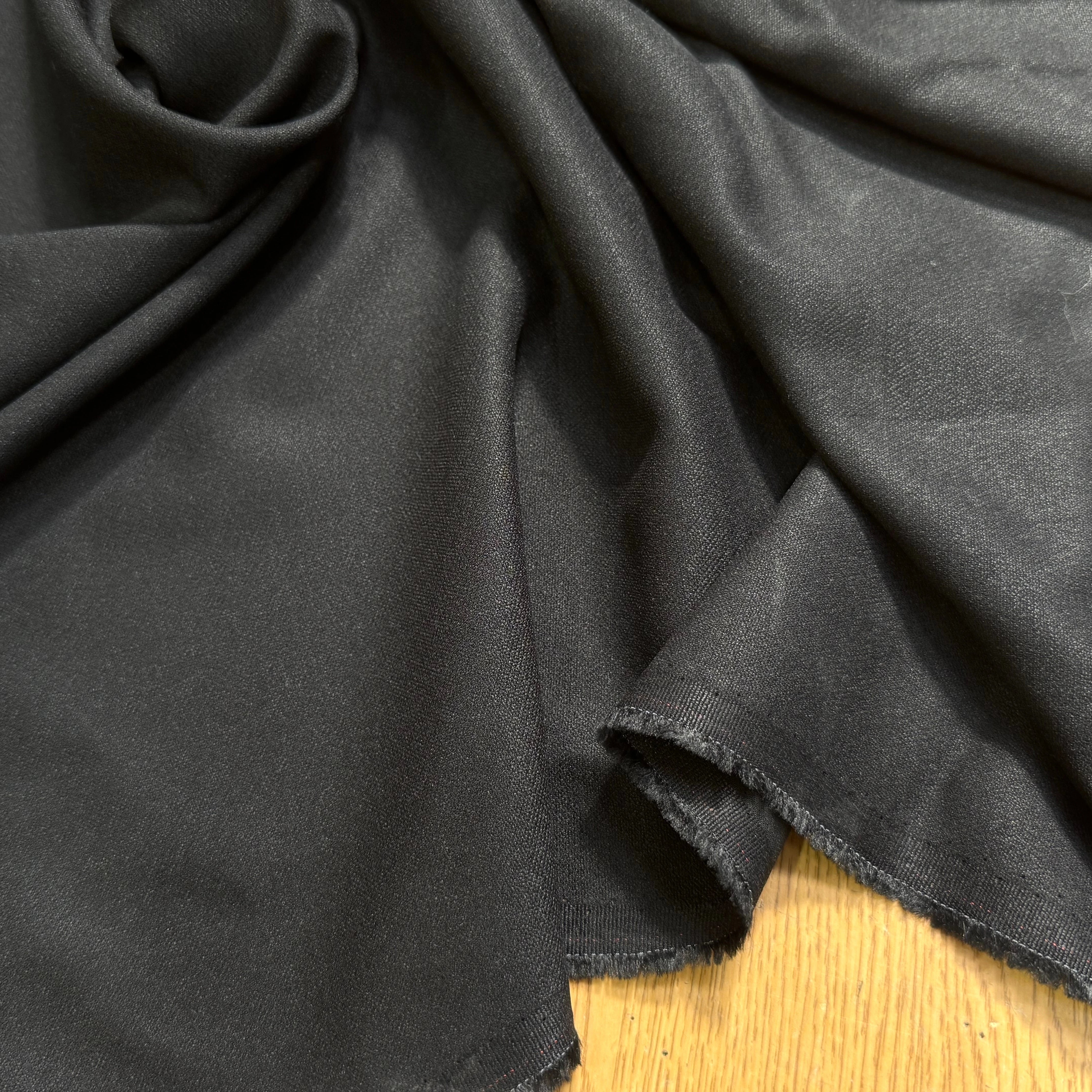 CREPE VISCOSE ULTRA STRETCH NOIR SATINÉ SUBLIME TOMBÉ - My Little Coupon
