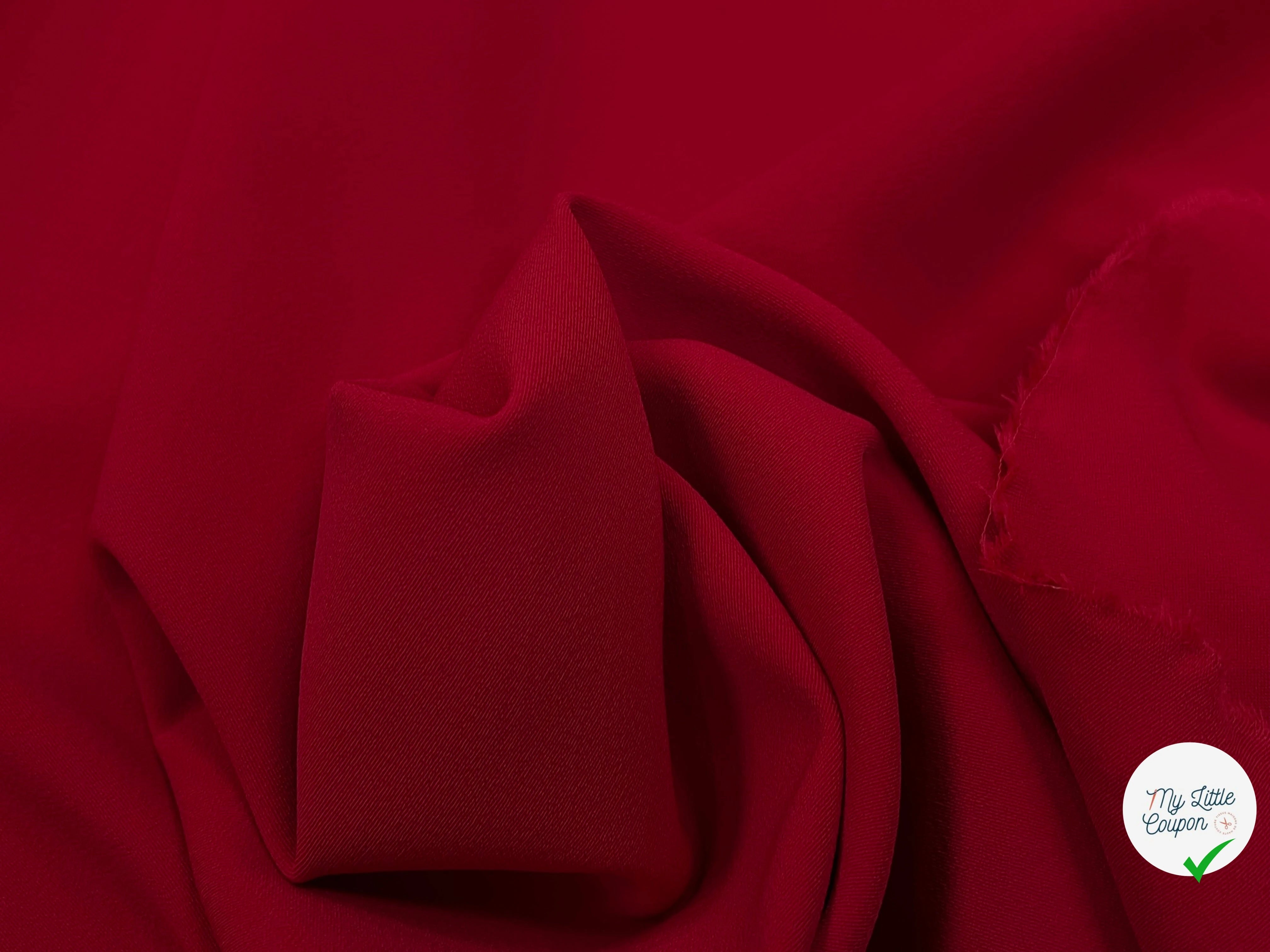 CREPE VISCOSE ULTRA STRETCH ROUGE 125CM - My Little Coupon