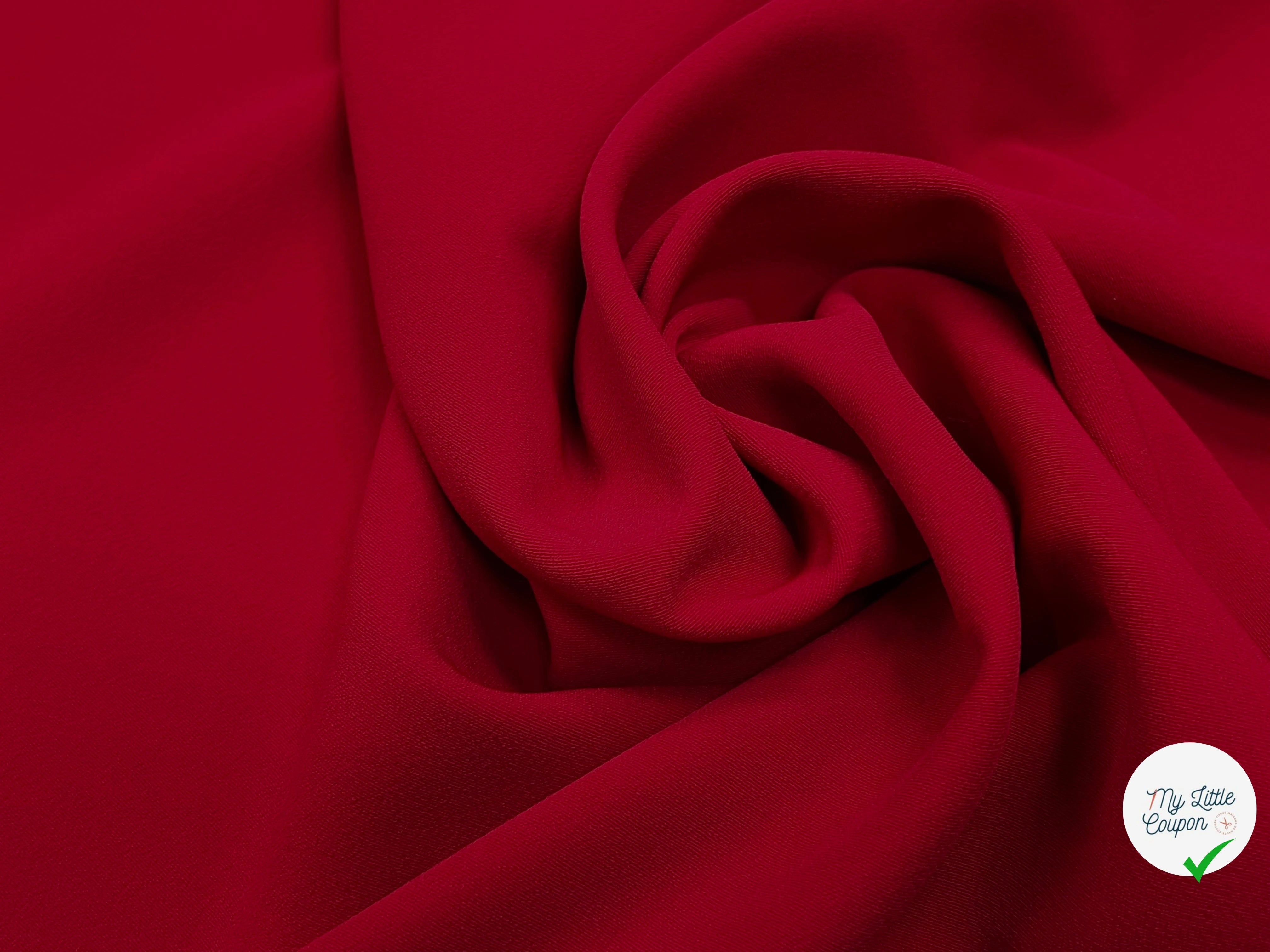 CREPE VISCOSE ULTRA STRETCH ROUGE 125CM - My Little Coupon