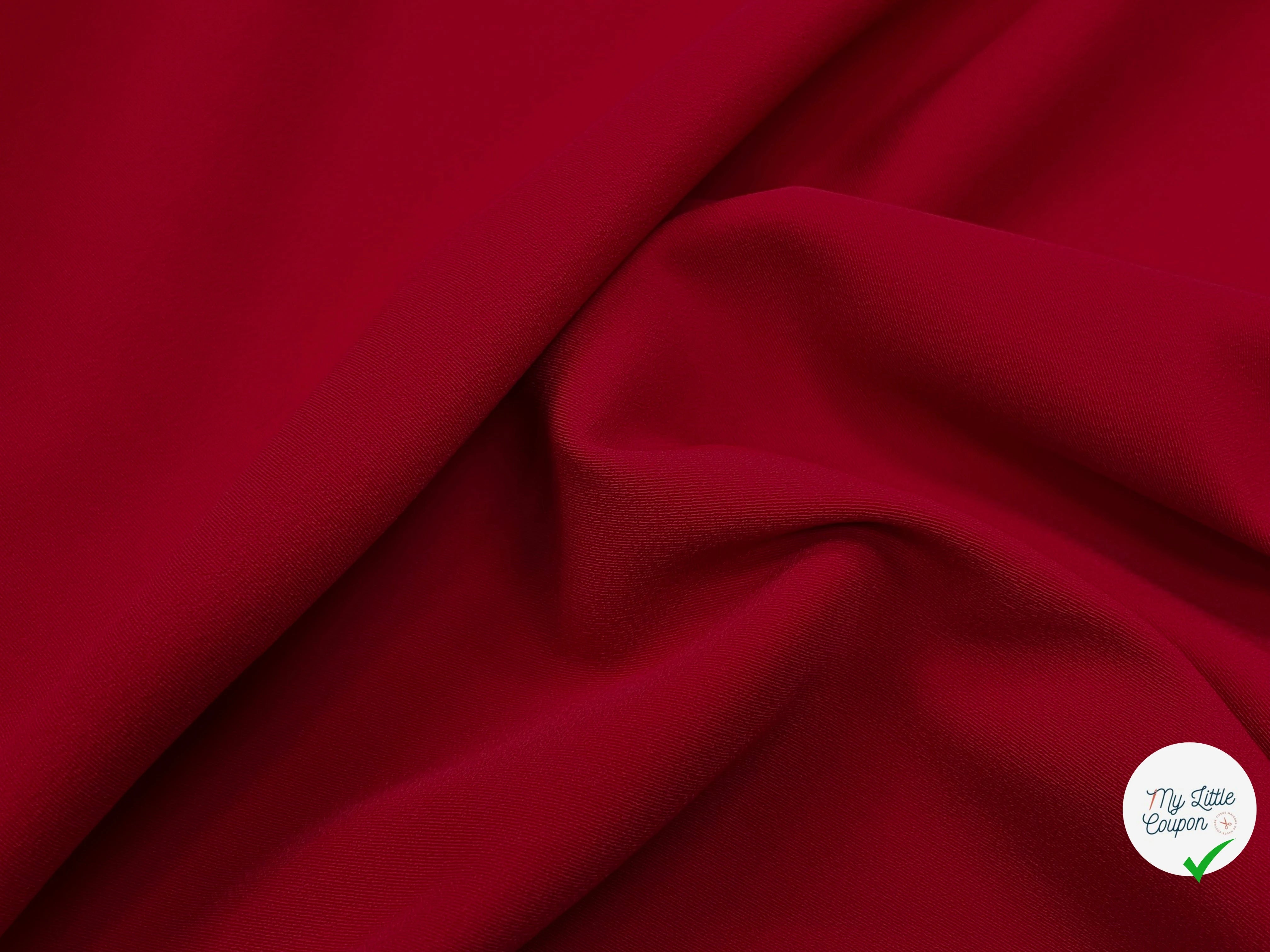 CREPE VISCOSE ULTRA STRETCH ROUGE 125CM - My Little Coupon