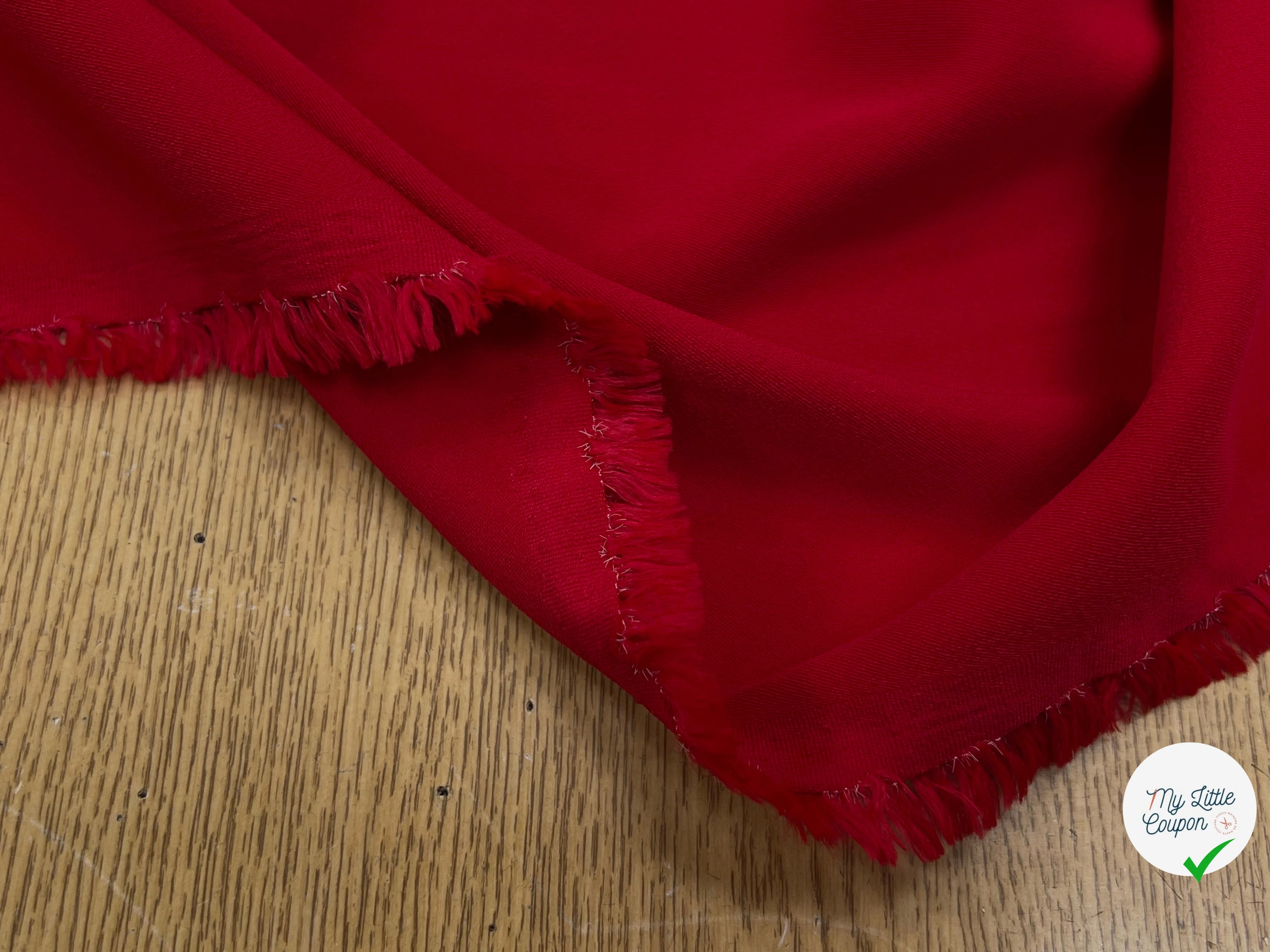 CREPE VISCOSE ULTRA STRETCH ROUGE 125CM - My Little Coupon