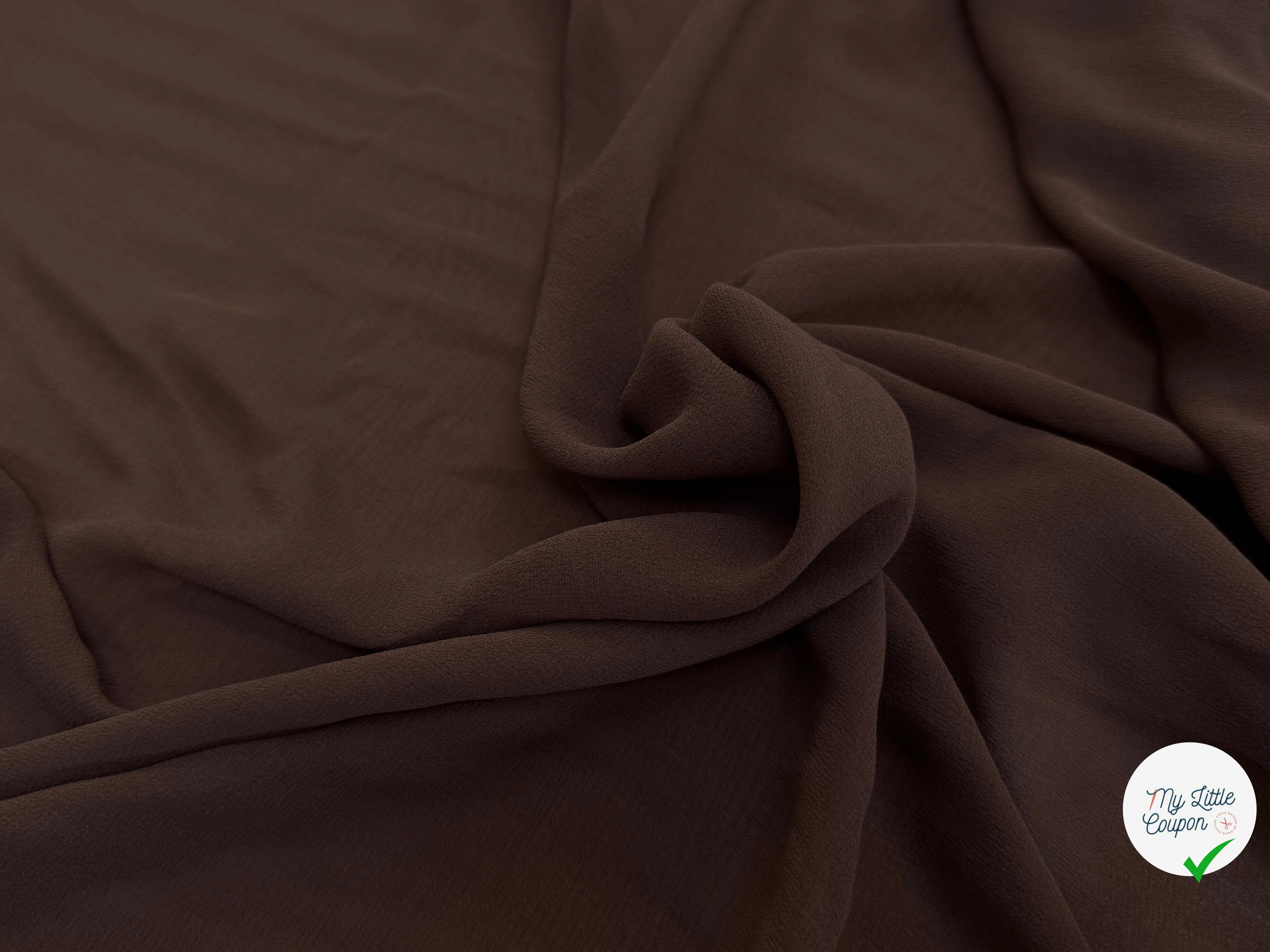 CREPON DE SOIE MARRON CAFÉ AU LAIT - My Little Coupon