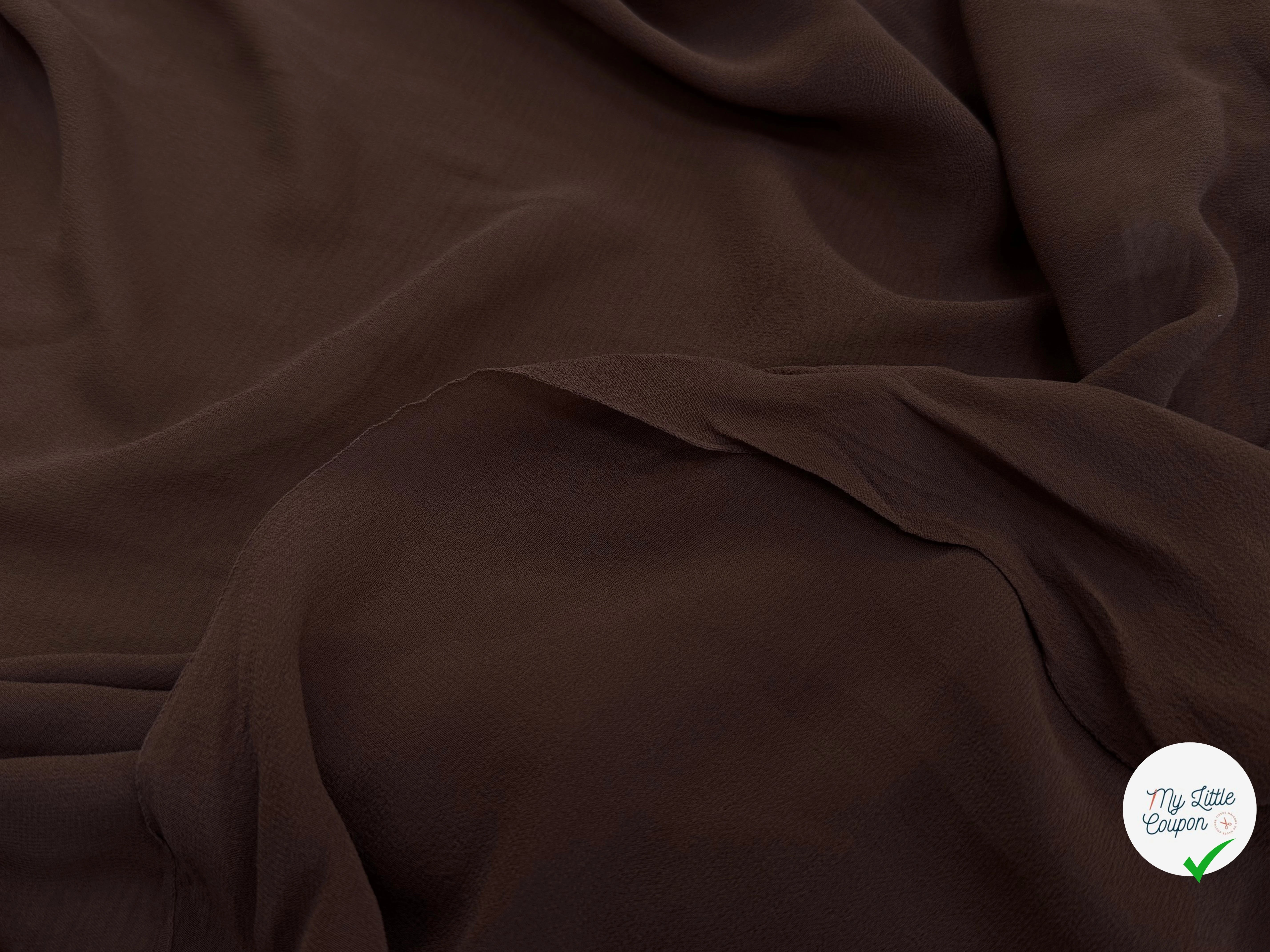 CREPON DE SOIE MARRON CAFÉ AU LAIT - My Little Coupon