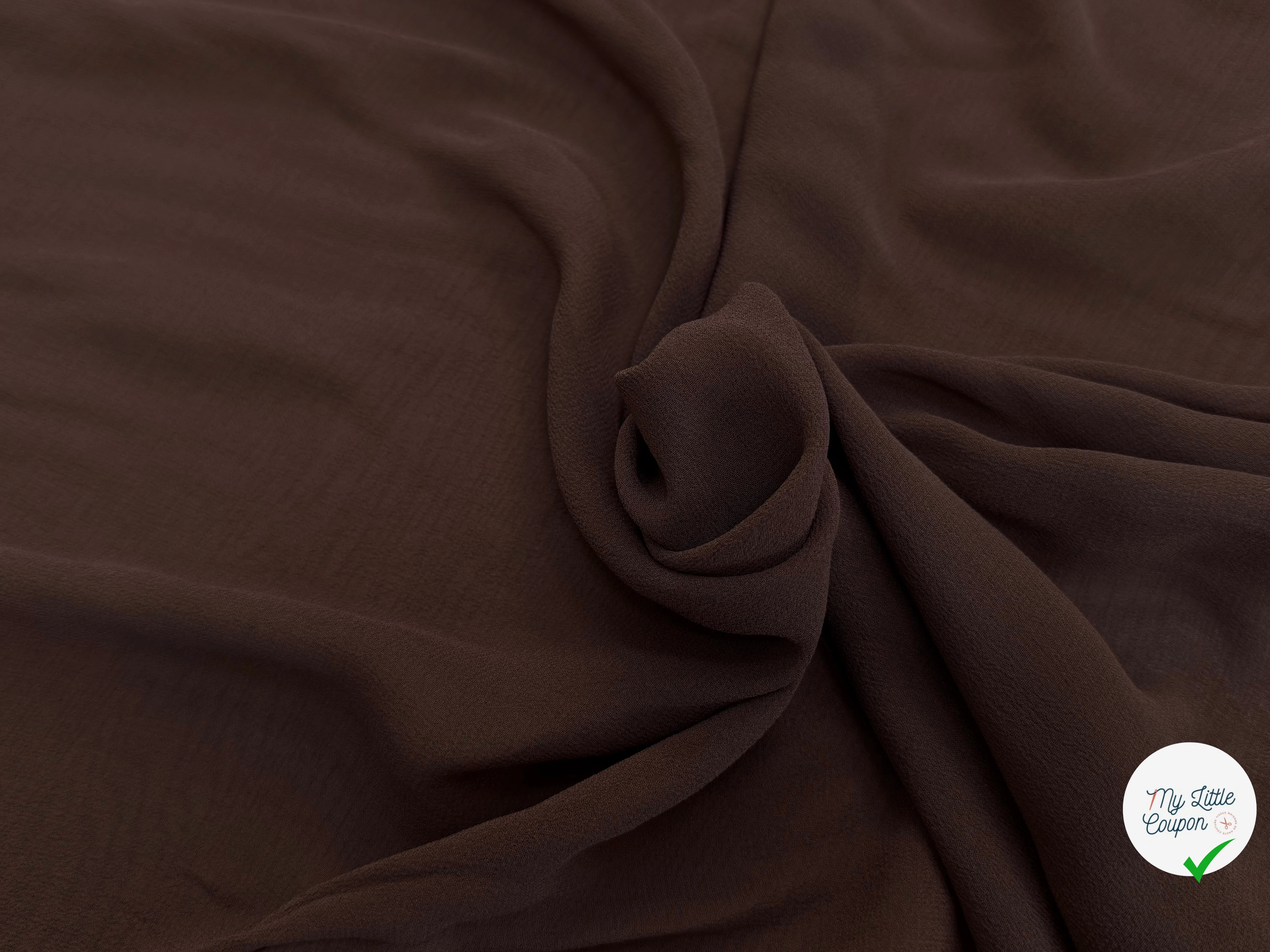 CREPON DE SOIE MARRON CAFÉ AU LAIT - My Little Coupon