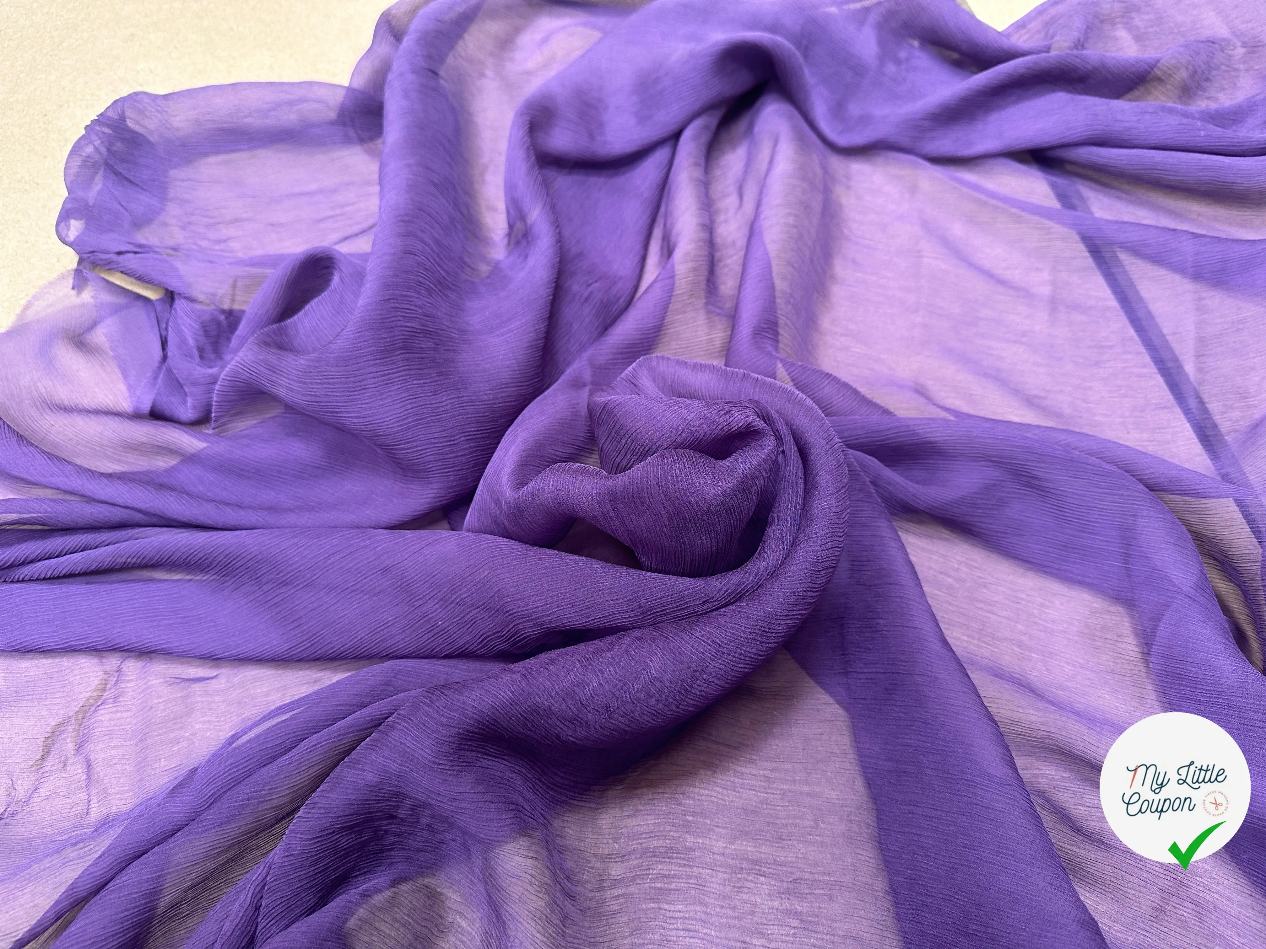CRÉPON DE SOIE PLISSÉ VIOLET - My Little Coupon